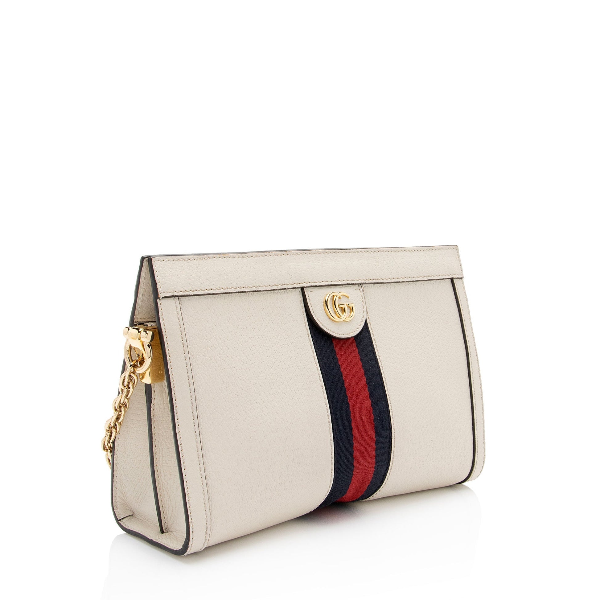 Gucci Ophidia SHF-1tNtpm Leather Nylon White Small Shoulder Bag