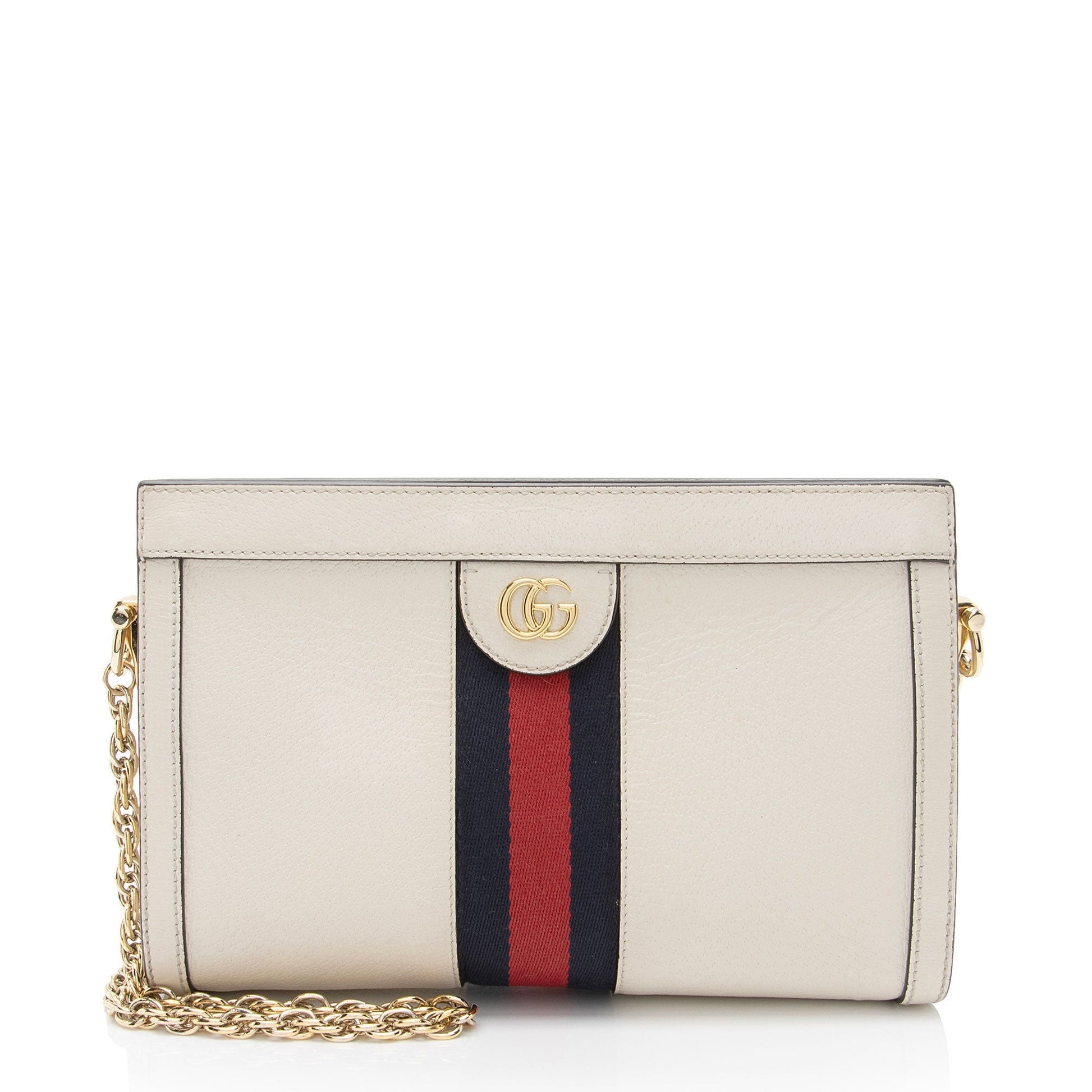 Gucci Ophidia SHF-UluD33 Leather Nylon White Small Shoulder Bag