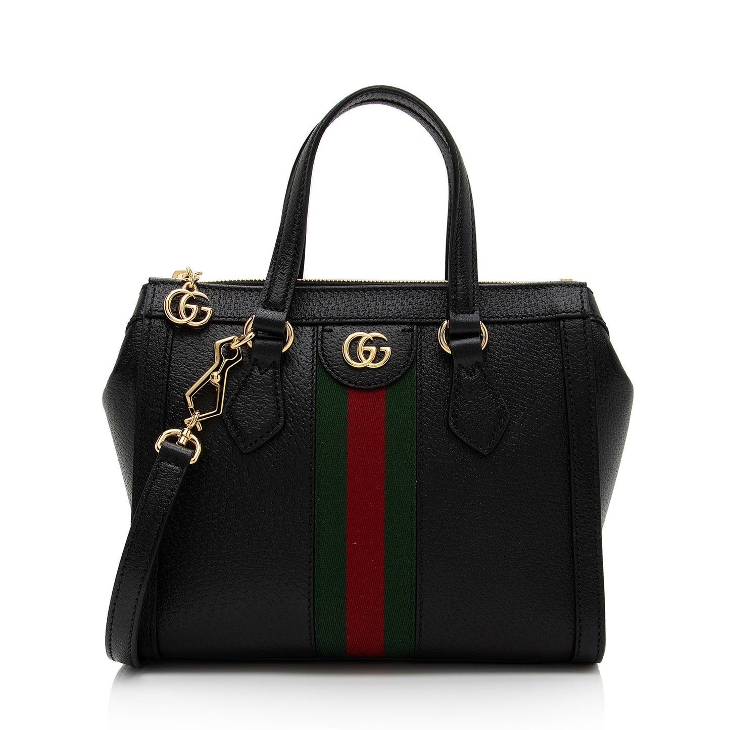 Gucci Ophidia SHF-XC7iCe Leather Nylon Black Small Tote Bag