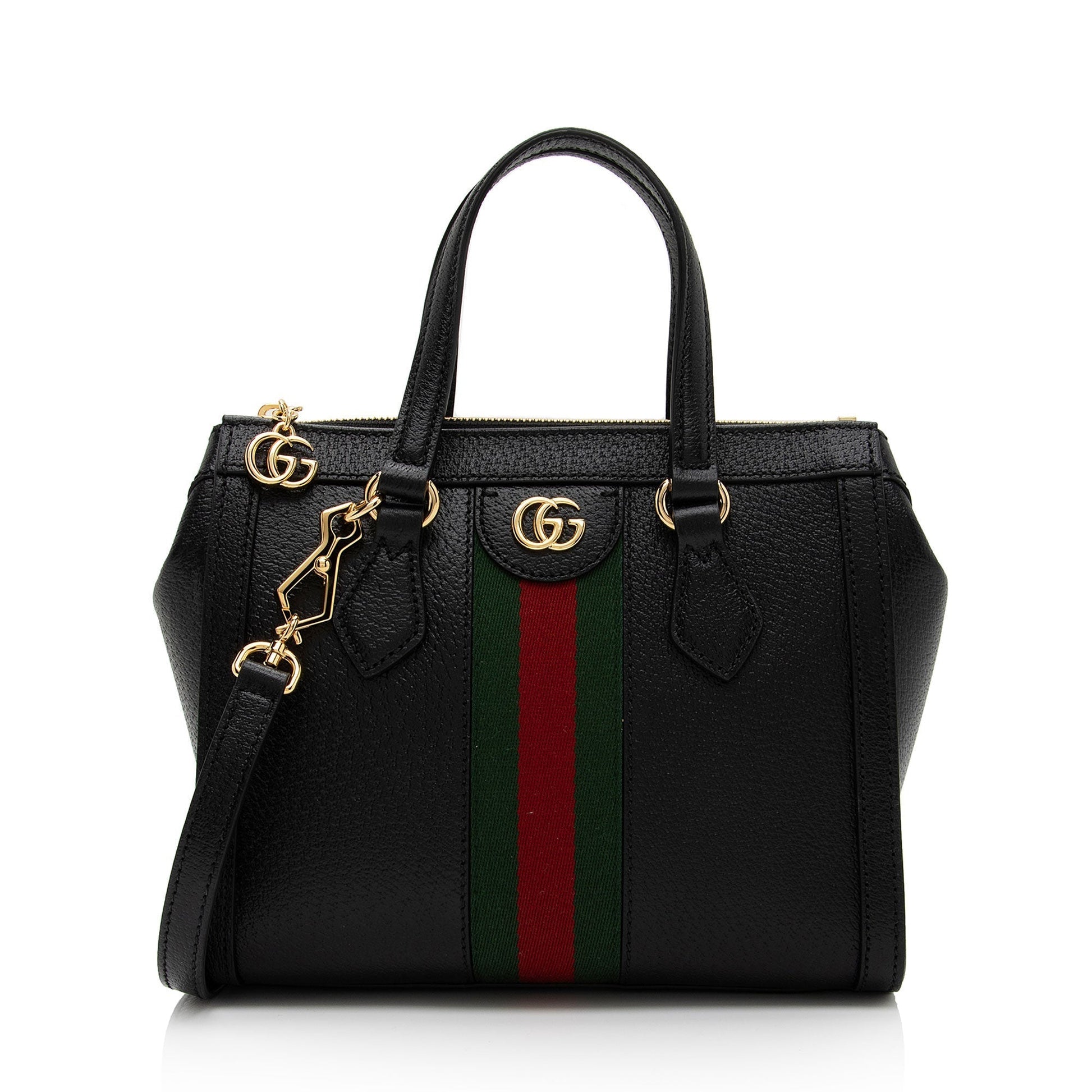 Gucci Ophidia SHF-XC7iCe Leather Nylon Black Small Tote Bag