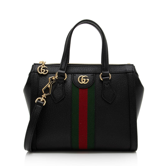Gucci Ophidia SHF-XC7iCe Leather Nylon Black Small Tote Bag
