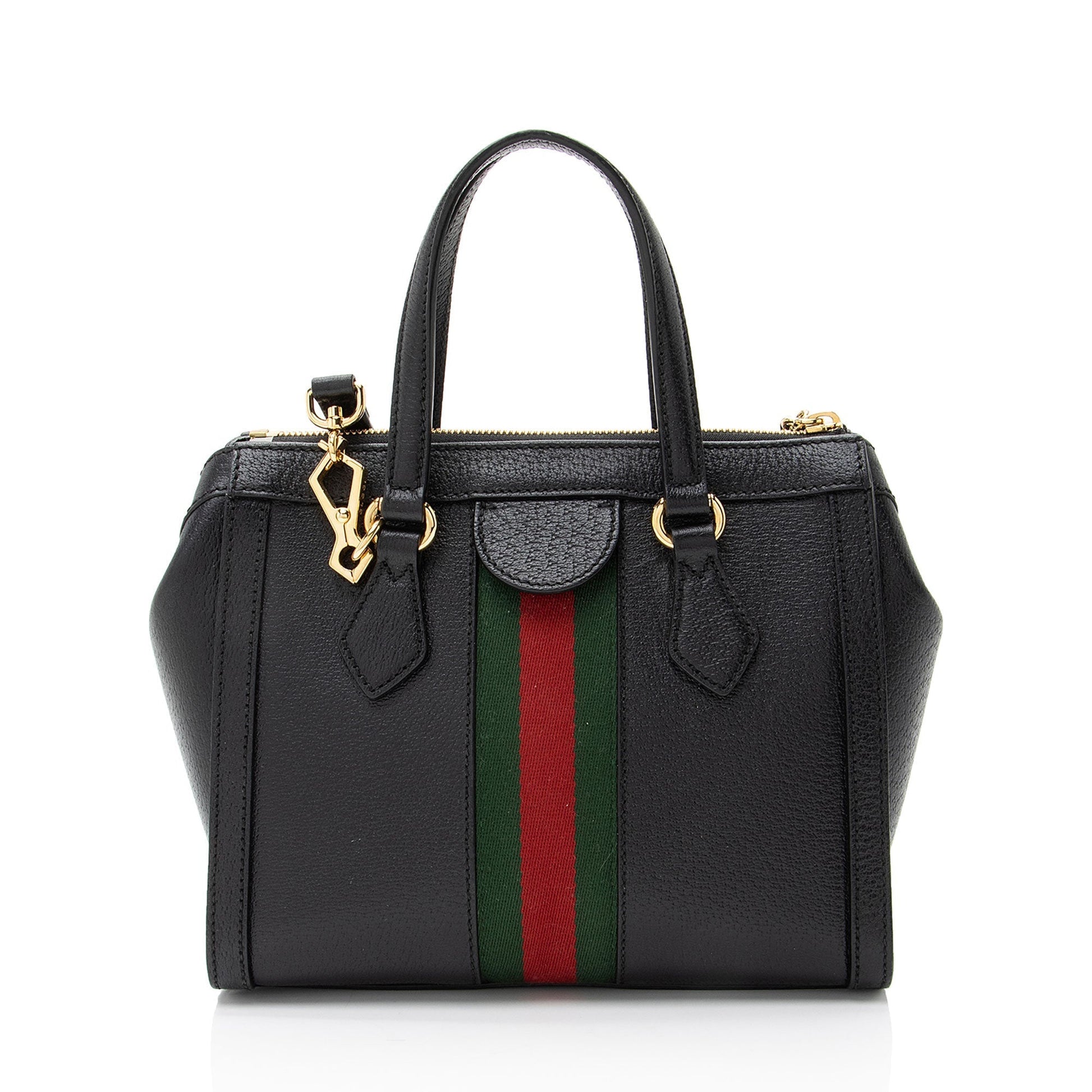Gucci Ophidia Leather Nylon Black Small Tote Bag