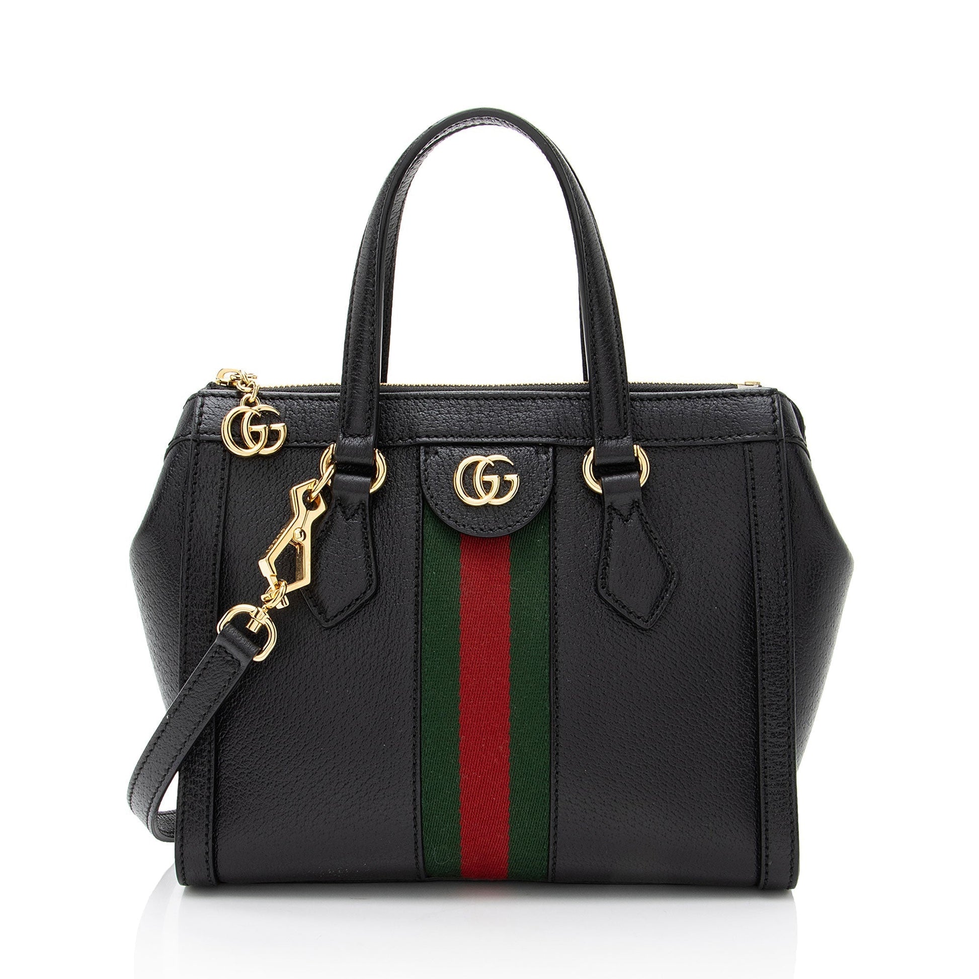 Gucci Ophidia Leather Nylon Black Small Tote Bag