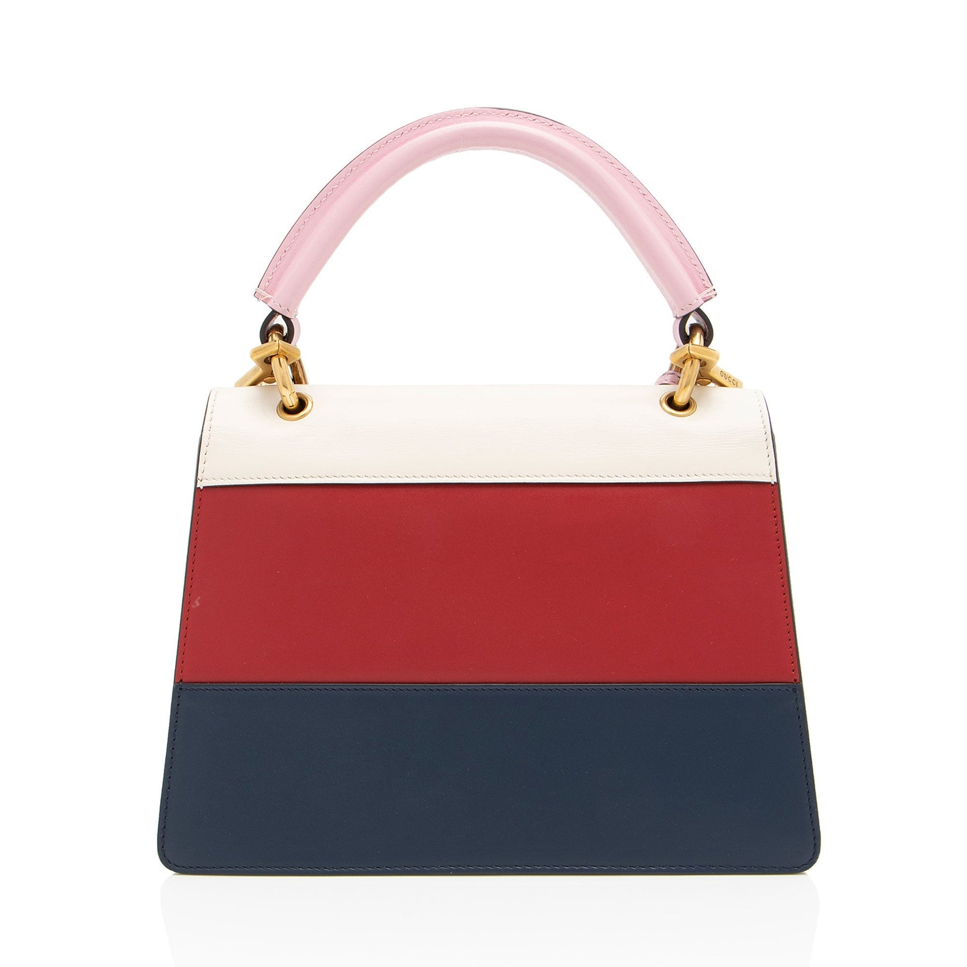 Gucci Queen Margaret Top Handle SHF-oBE2Ol Leather Nylon White Blue Satchel Bag
