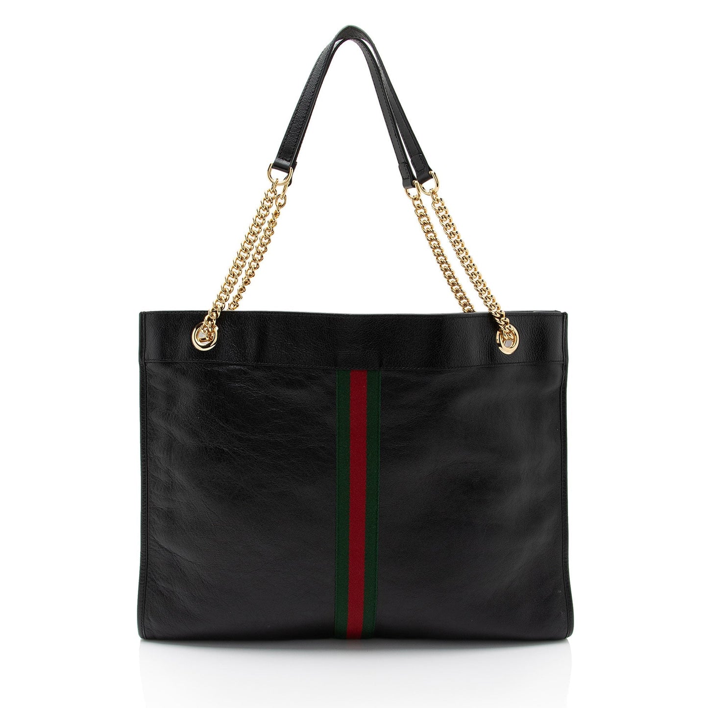 Gucci Rajah SHF-Vvlw5M Leather Nylon Black Large Tote Bag