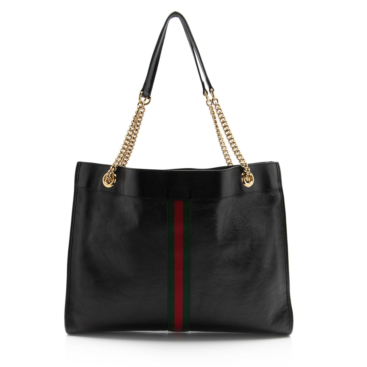 Gucci Rajah SHF-mZ5Dai Leather Nylon Black Large Shoulder Bag