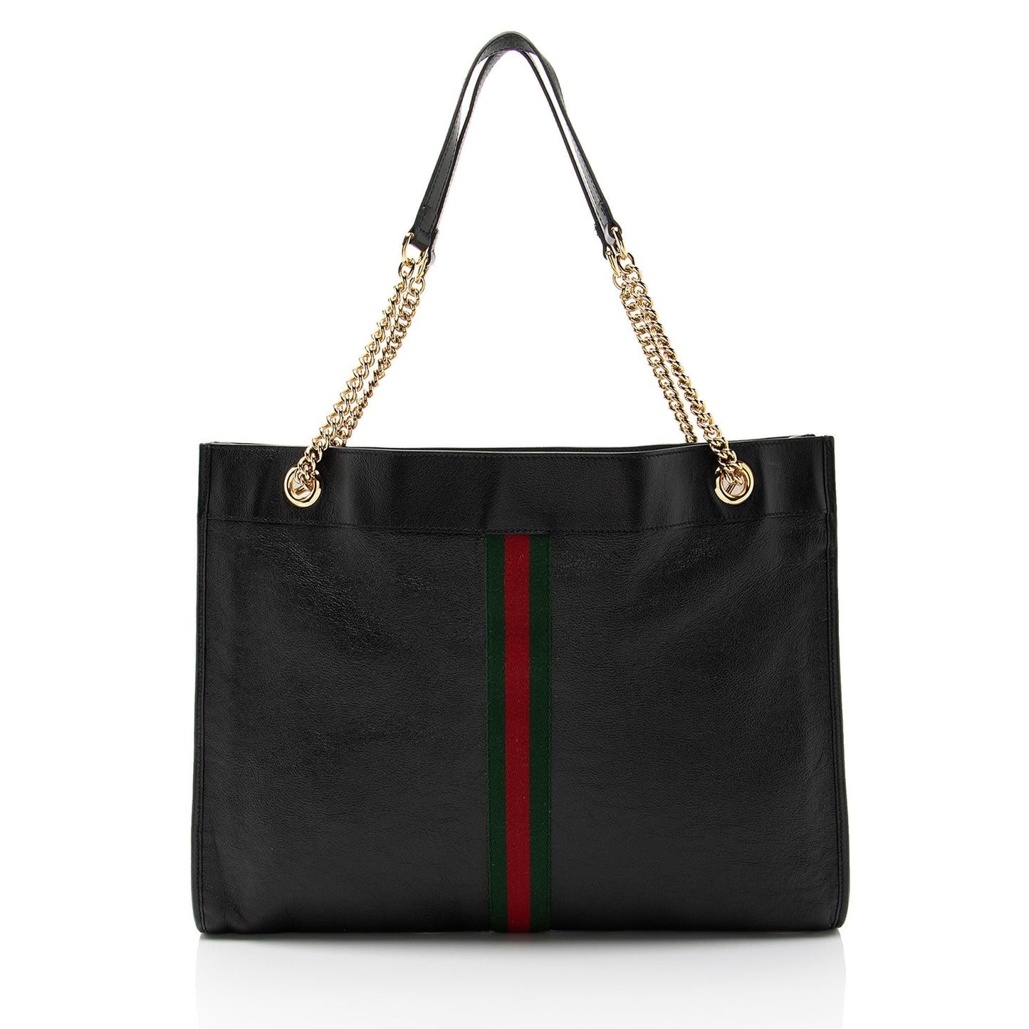 Gucci Rajah Leather Nylon Black Large Tote Bag Tote 1