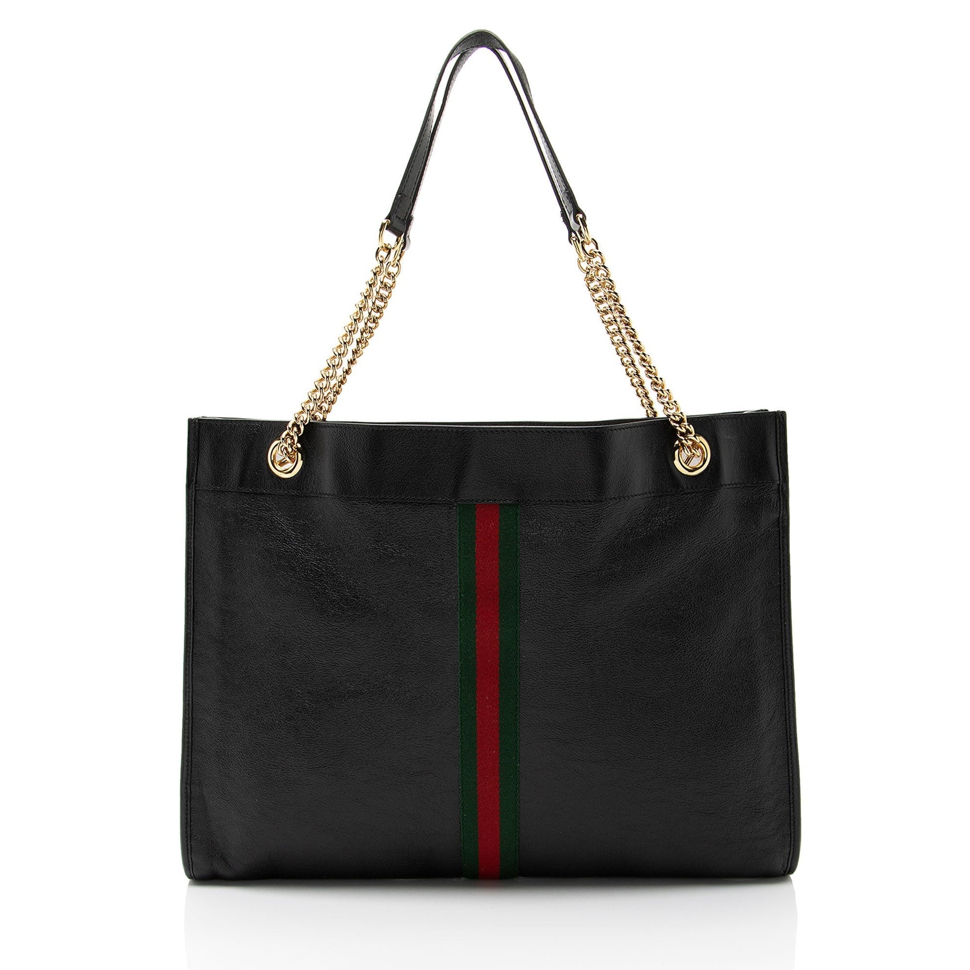 Gucci Rajah Leather Nylon Black Large Tote Bag Tote 1
