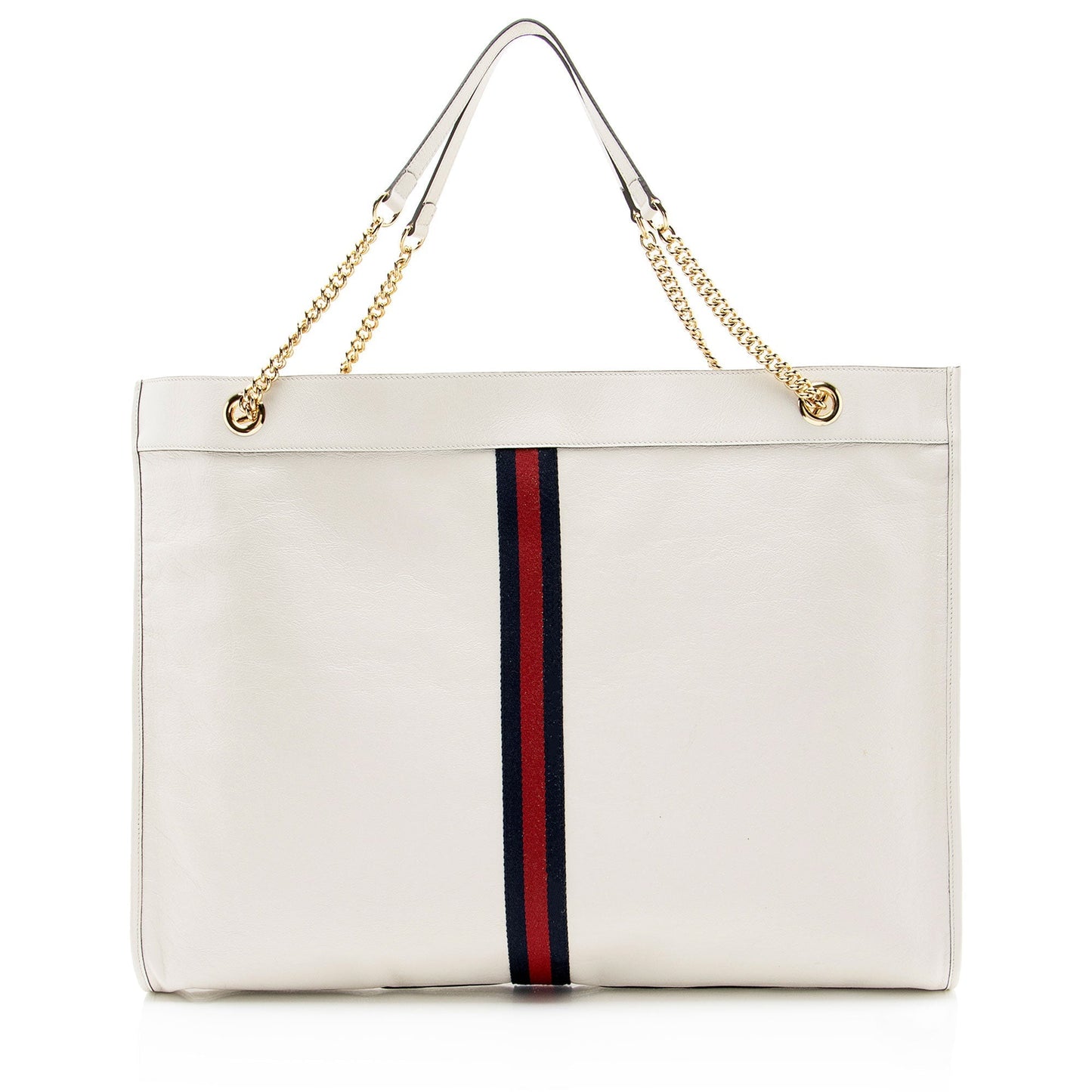 Gucci Rajah Maxi SHF-rKkXgP Leather Nylon White Tote Bag