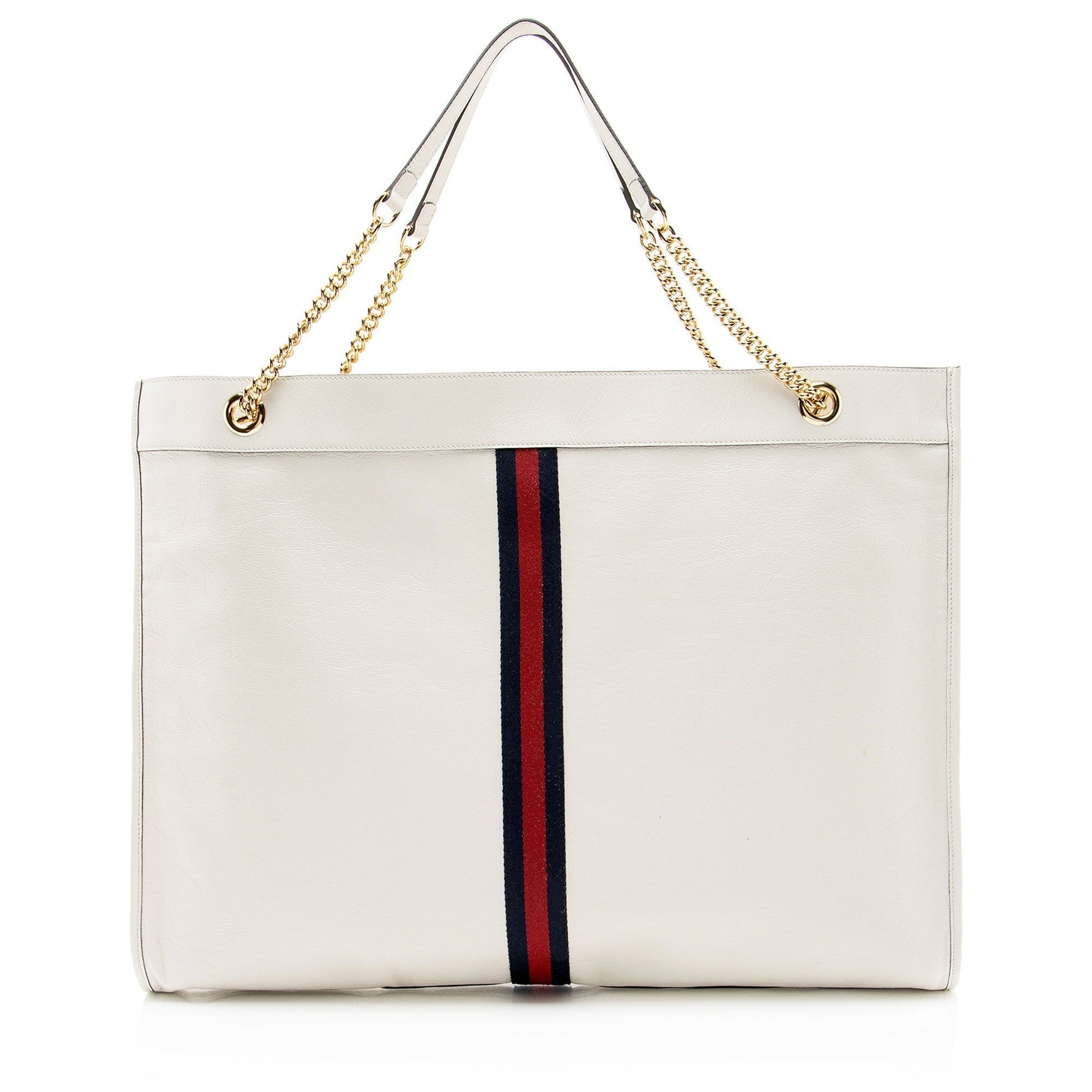 Gucci Rajah Maxi SHF-rKkXgP Leather Nylon White Tote Bag