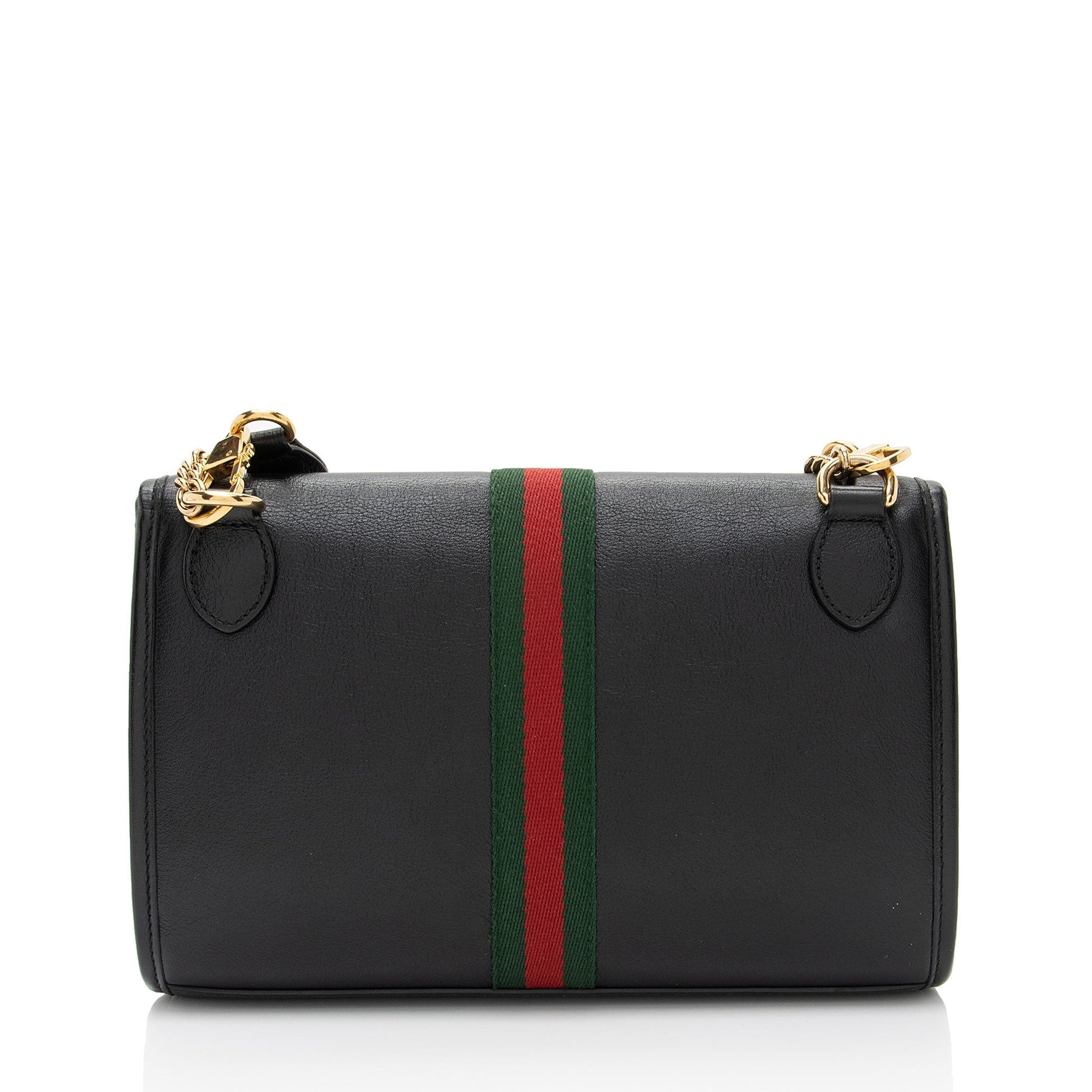 Gucci Rajah SHF-y3mACc Leather Nylon Black Small Crossbody Bag