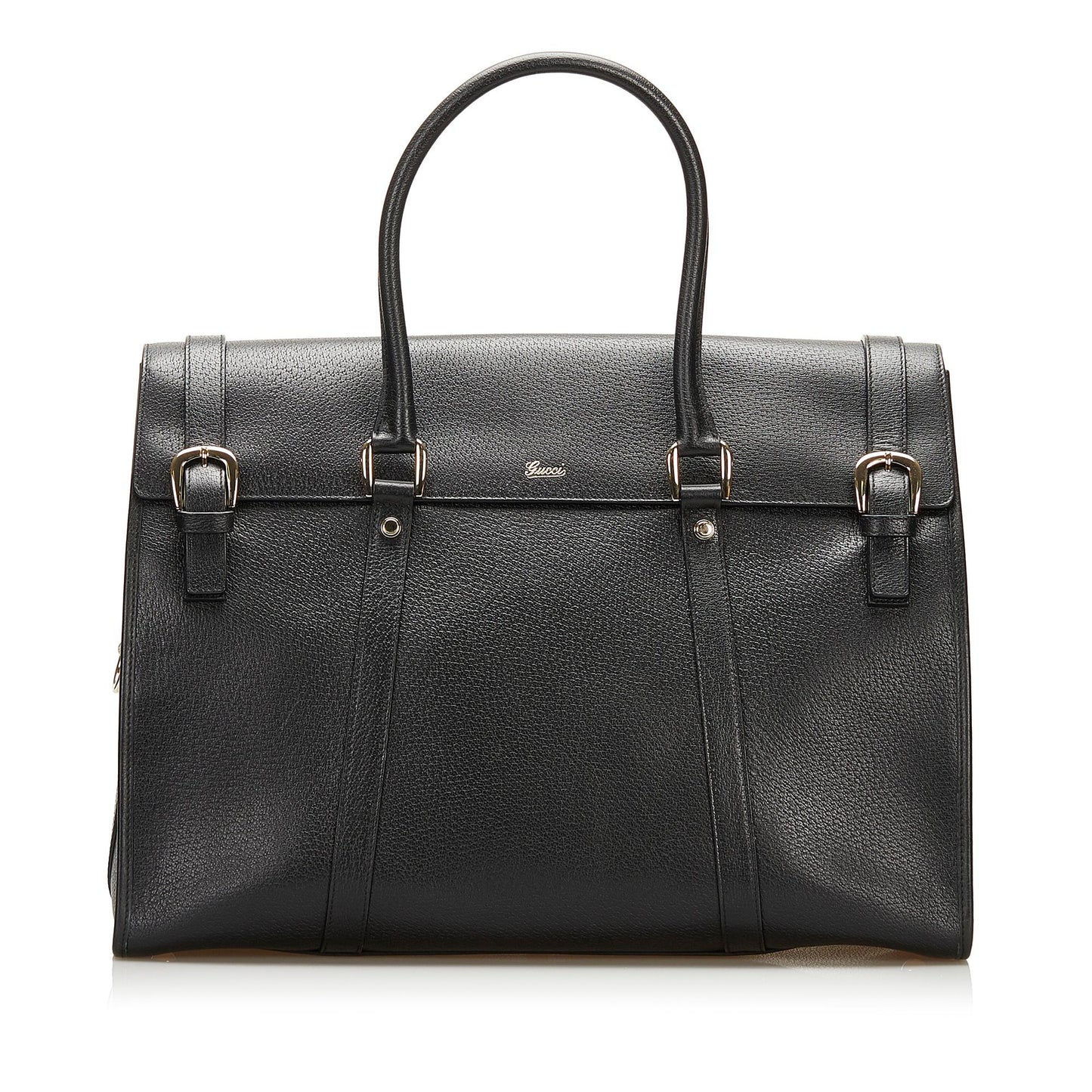 Gucci SHG Leather Calf Black Satchel Bag Satchel Shg