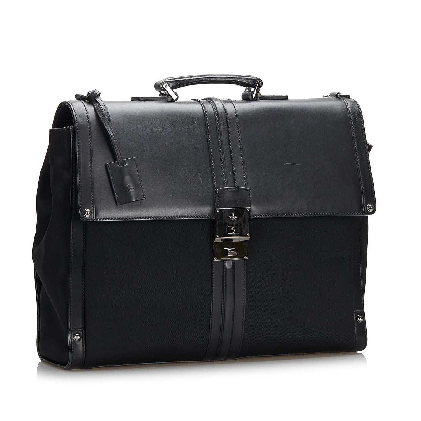 Gucci SHG-Vz5m8z Leather Calf Black Satchel Bag