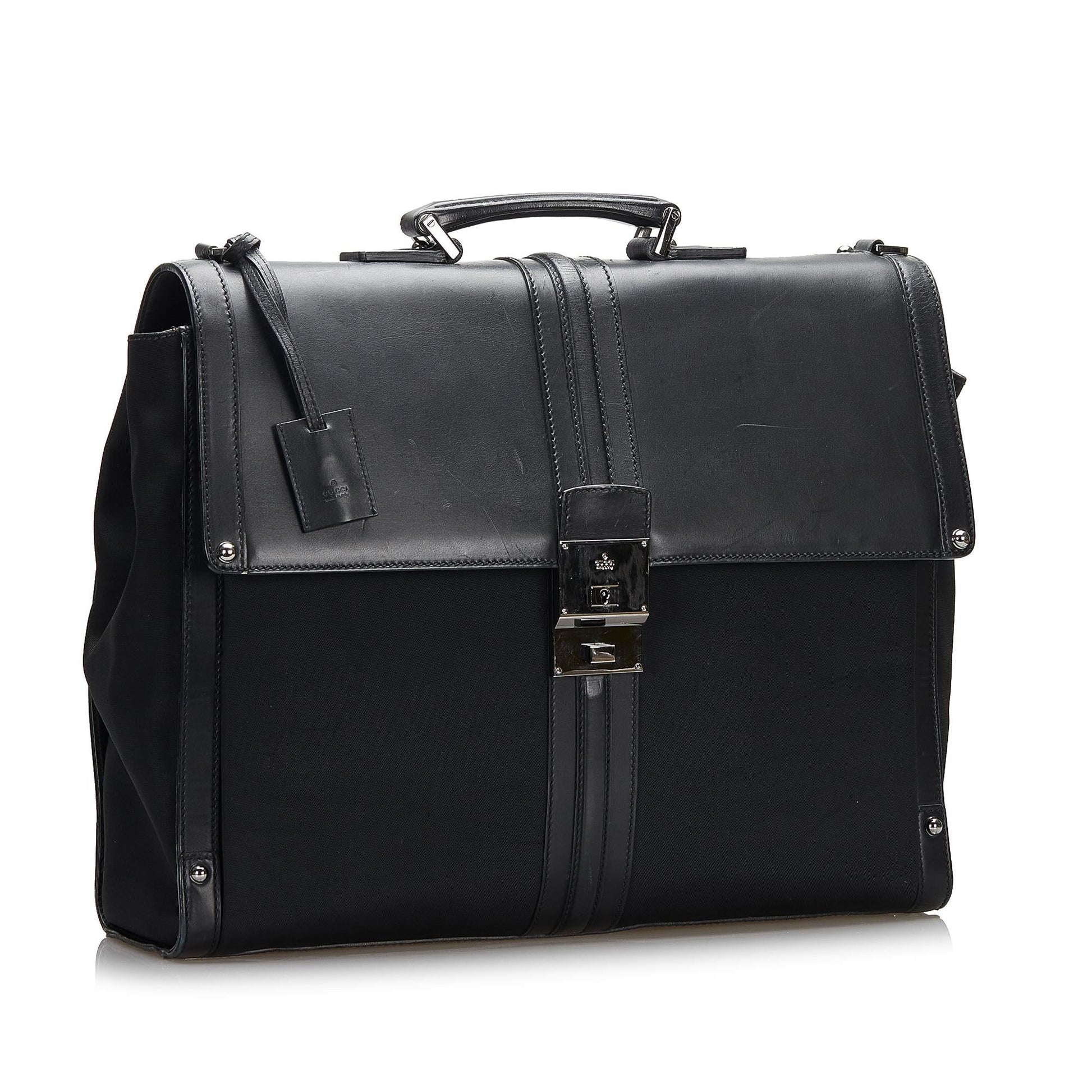 Gucci SHG-Vz5m8z Leather Calf Black Satchel Bag