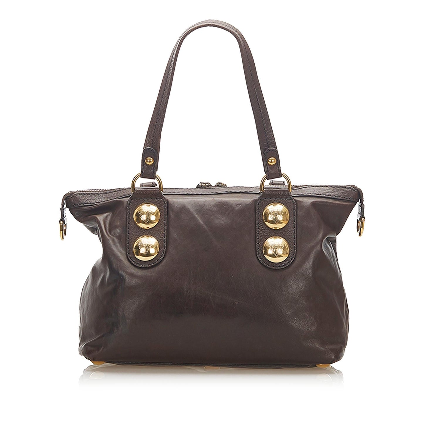 Gucci SHG Leather Calf Brown Gold Shoulder Bag