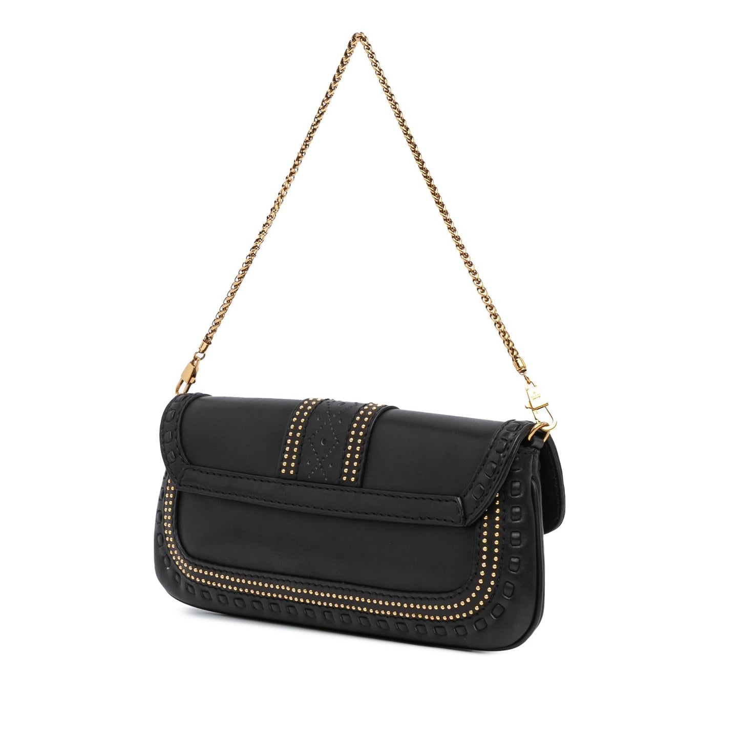 Gucci Snaffle Bit SHG-wpK4Mh Leather Calf Black Chain Shoulder Bag