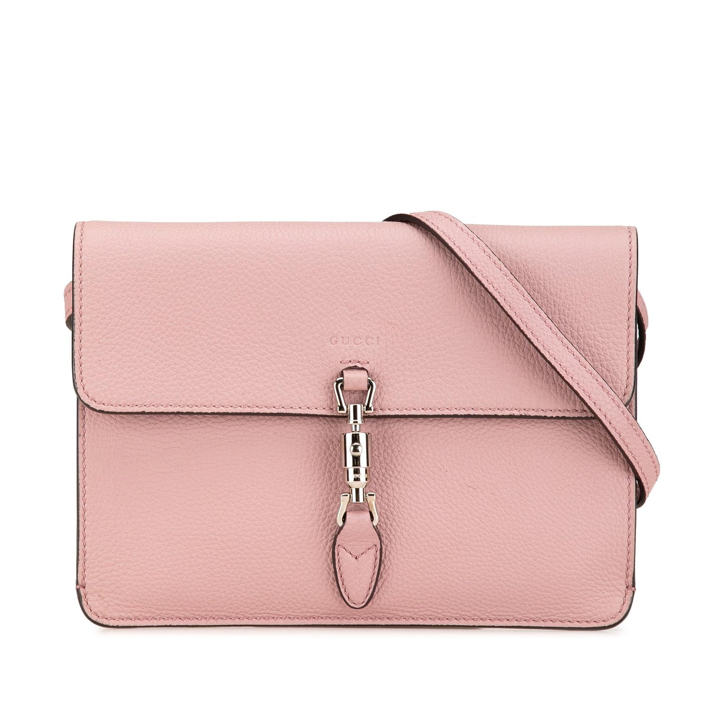Gucci Soft Jackie Convertible Leather Calf Pink Crossbody Bag