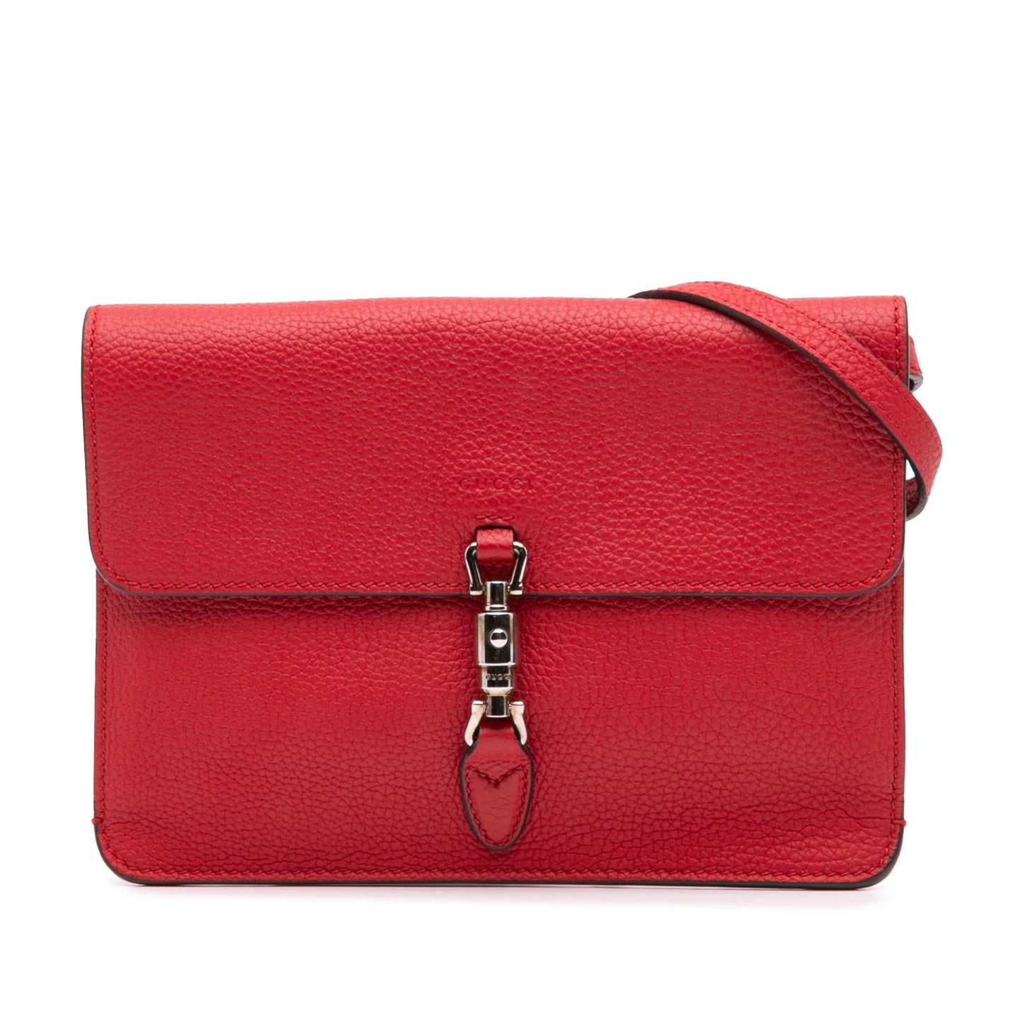 Gucci Soft Jackie Convertible Leather Calf Red Crossbody Bag