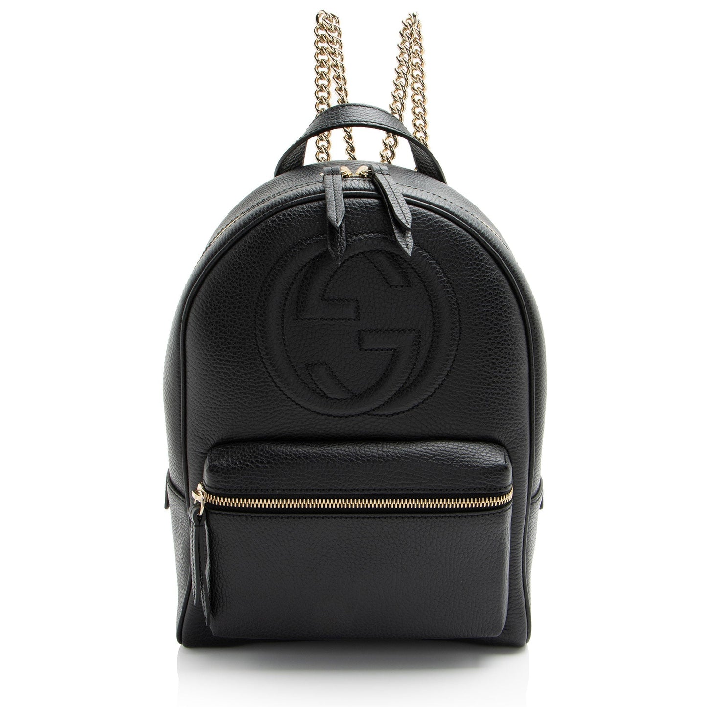 Gucci Soho Backpack SHF-ImbRbN Leather Black Chain Shoulder Bag