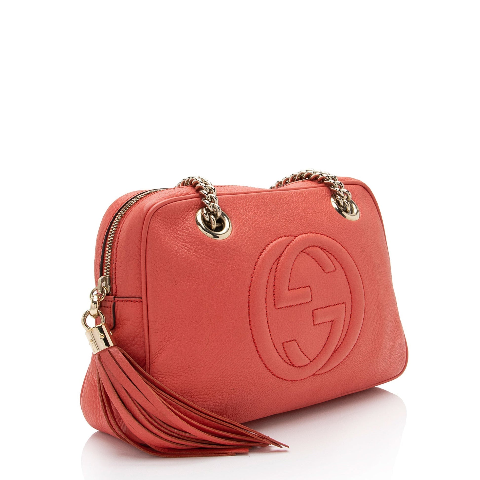 Gucci Soho SHF-me1riu Leather Pink Small Chain Shoulder Bag