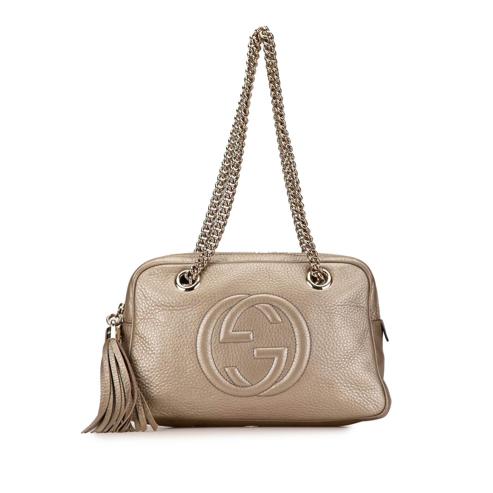 Gucci Soho Zip SHG-Ej5ErC Leather Calf Gold Chain Shoulder Bag