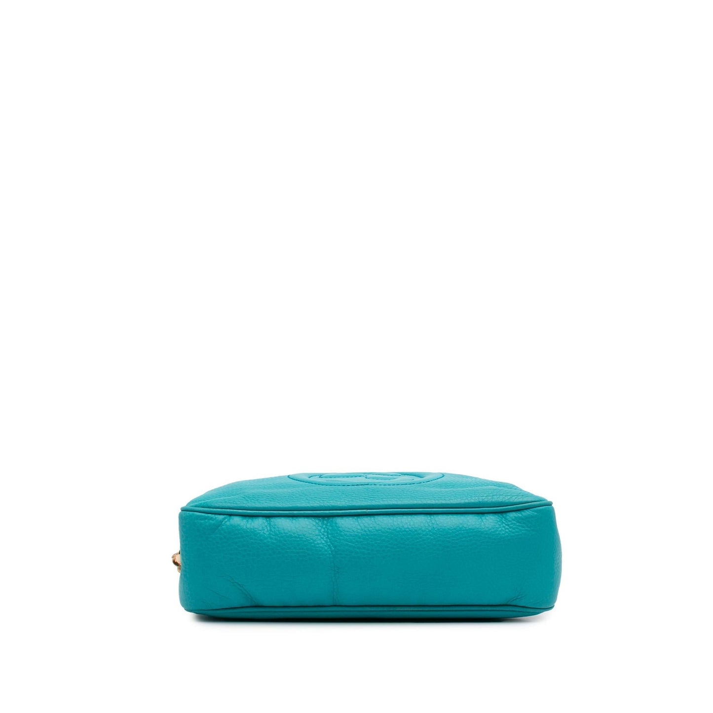 Gucci Soho Zip Leather Calf Blue Chain Shoulder Bag