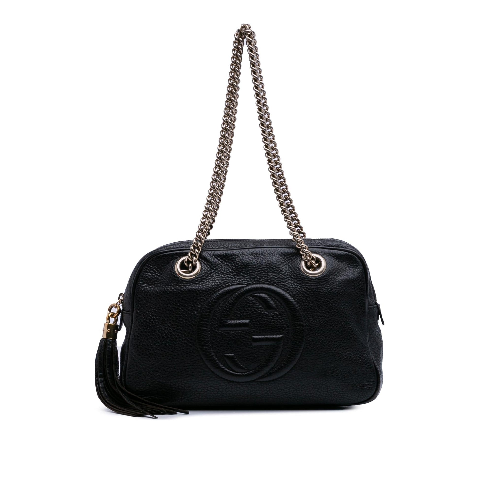 Gucci Soho Zip Leather Chain Shoulder Bag
