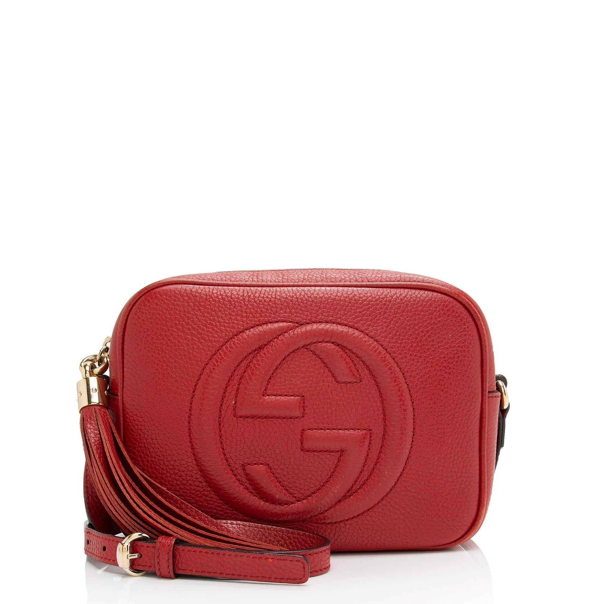 Gucci Soho Disco SHF-k2rch0 Leather Red Crossbody Bag