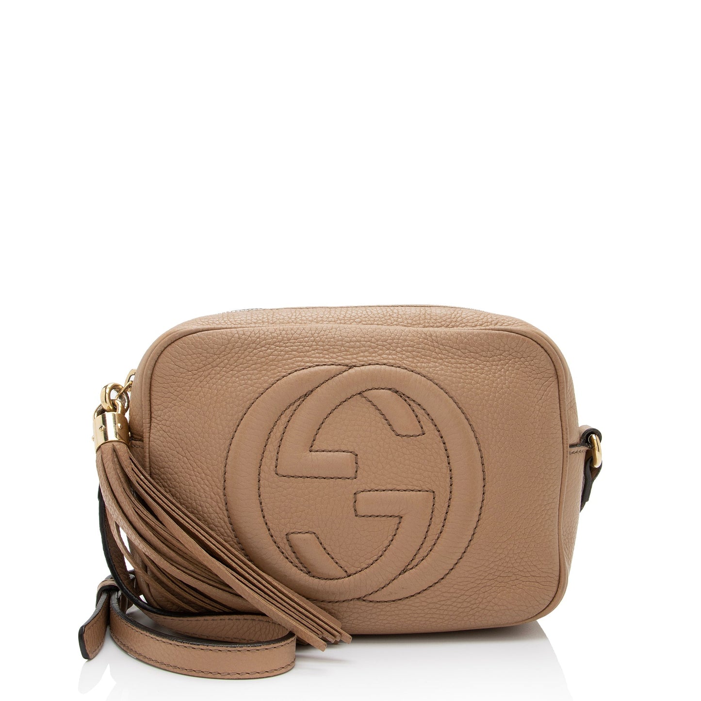 Gucci Soho Disco SHF-t6lNnV Leather Beige Crossbody Bag