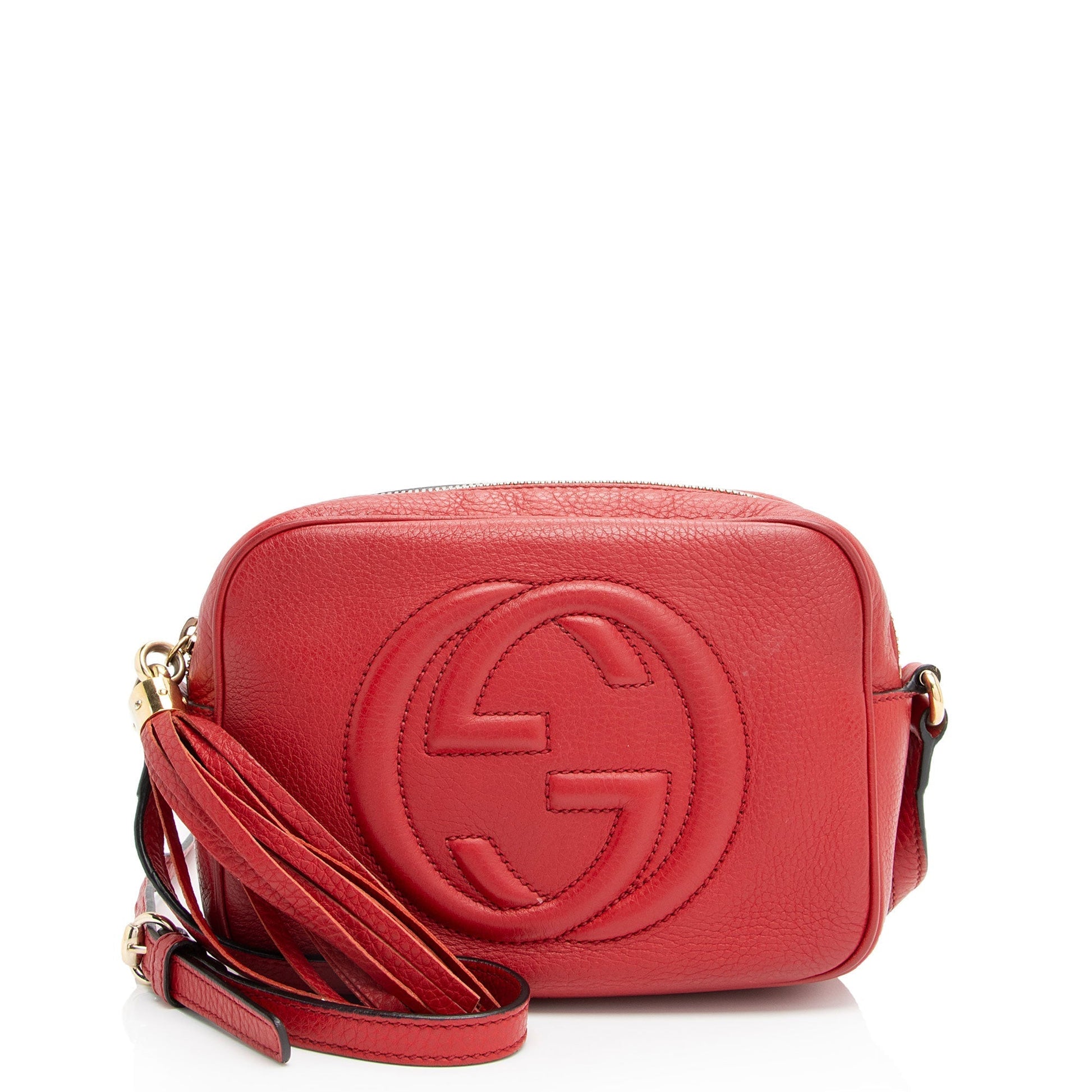 Gucci Soho Disco SHF-J0xTkE Leather Red Crossbody Bag