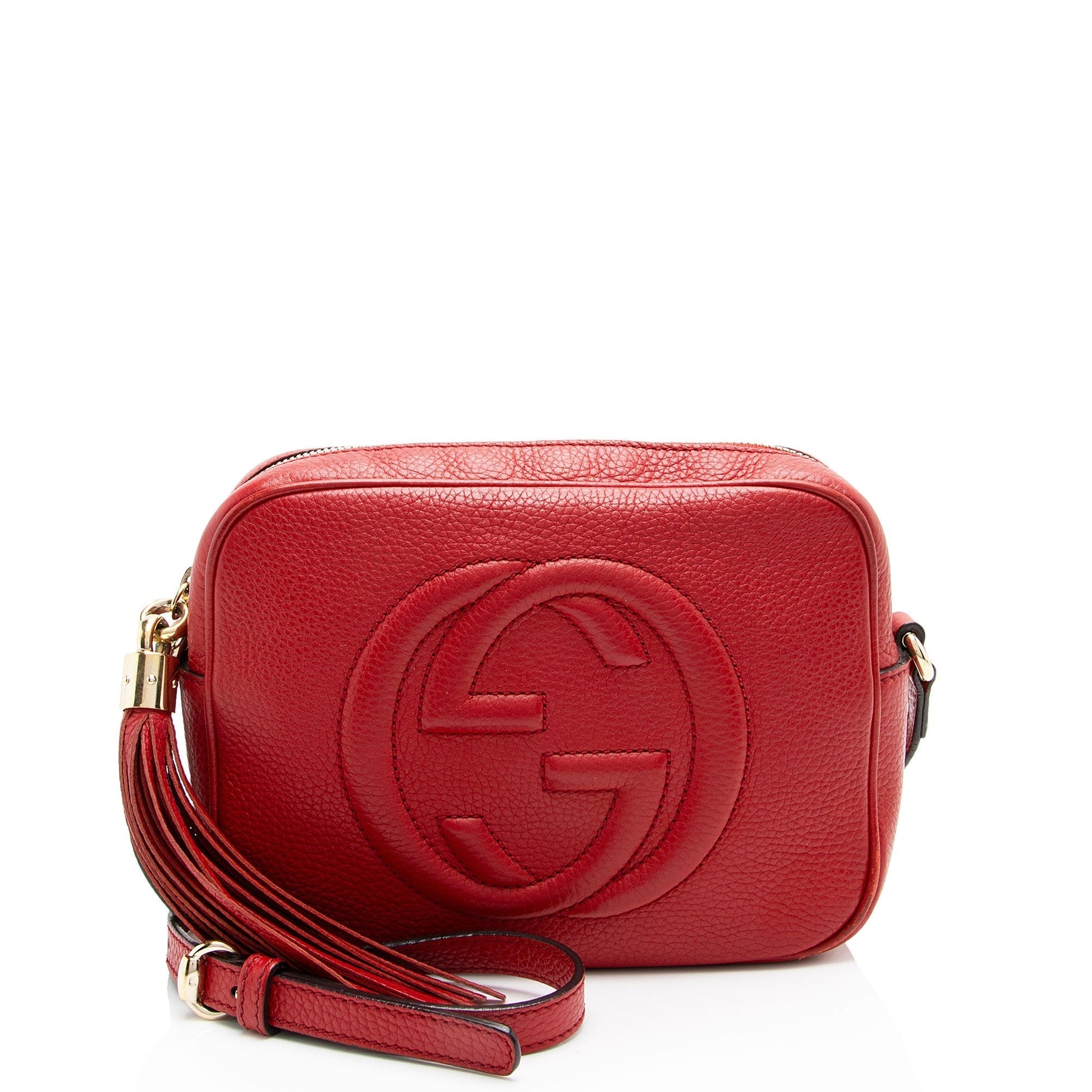 Gucci Soho Disco SHF-n43jME Leather Red Crossbody Bag