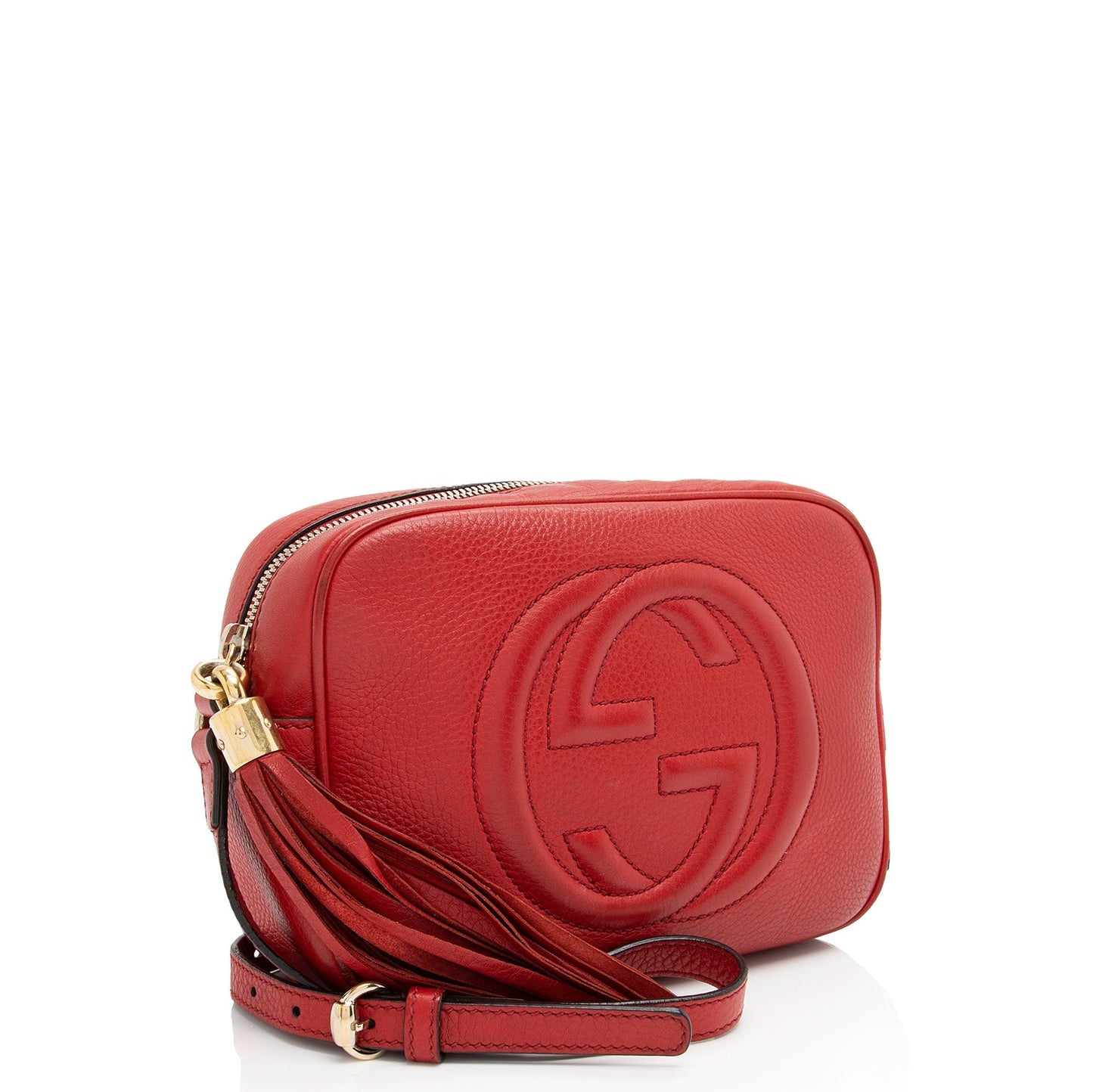 Gucci Soho Disco SHF-RmFqvD Leather Red Crossbody Bag