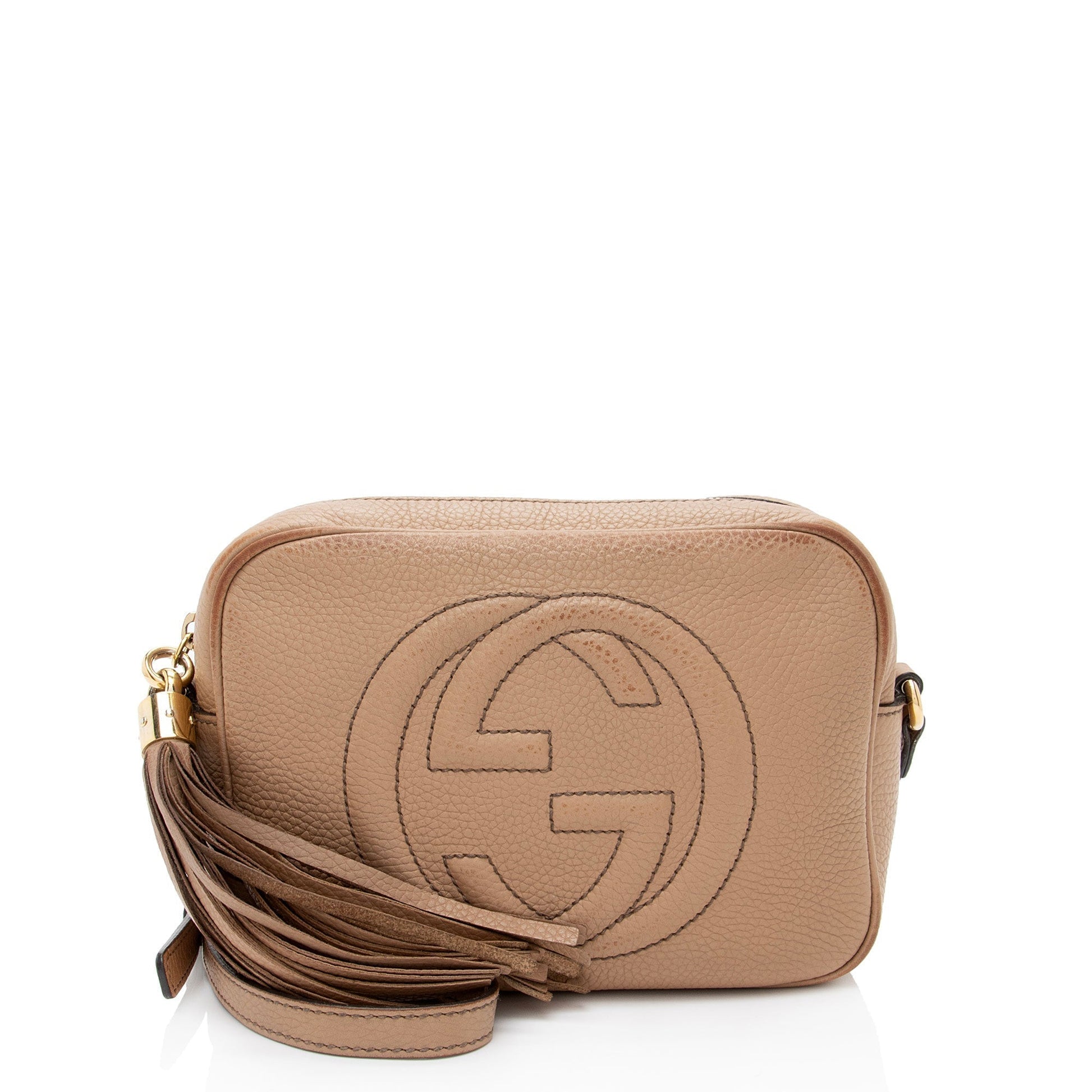 Gucci Soho Disco SHF-XxuWgS Leather Beige Crossbody Bag