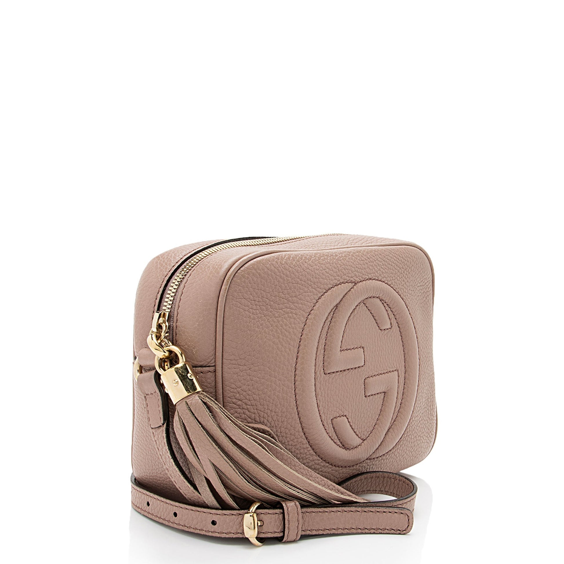 Gucci Soho Disco SHF-JkJQsw Leather Pink Crossbody Bag