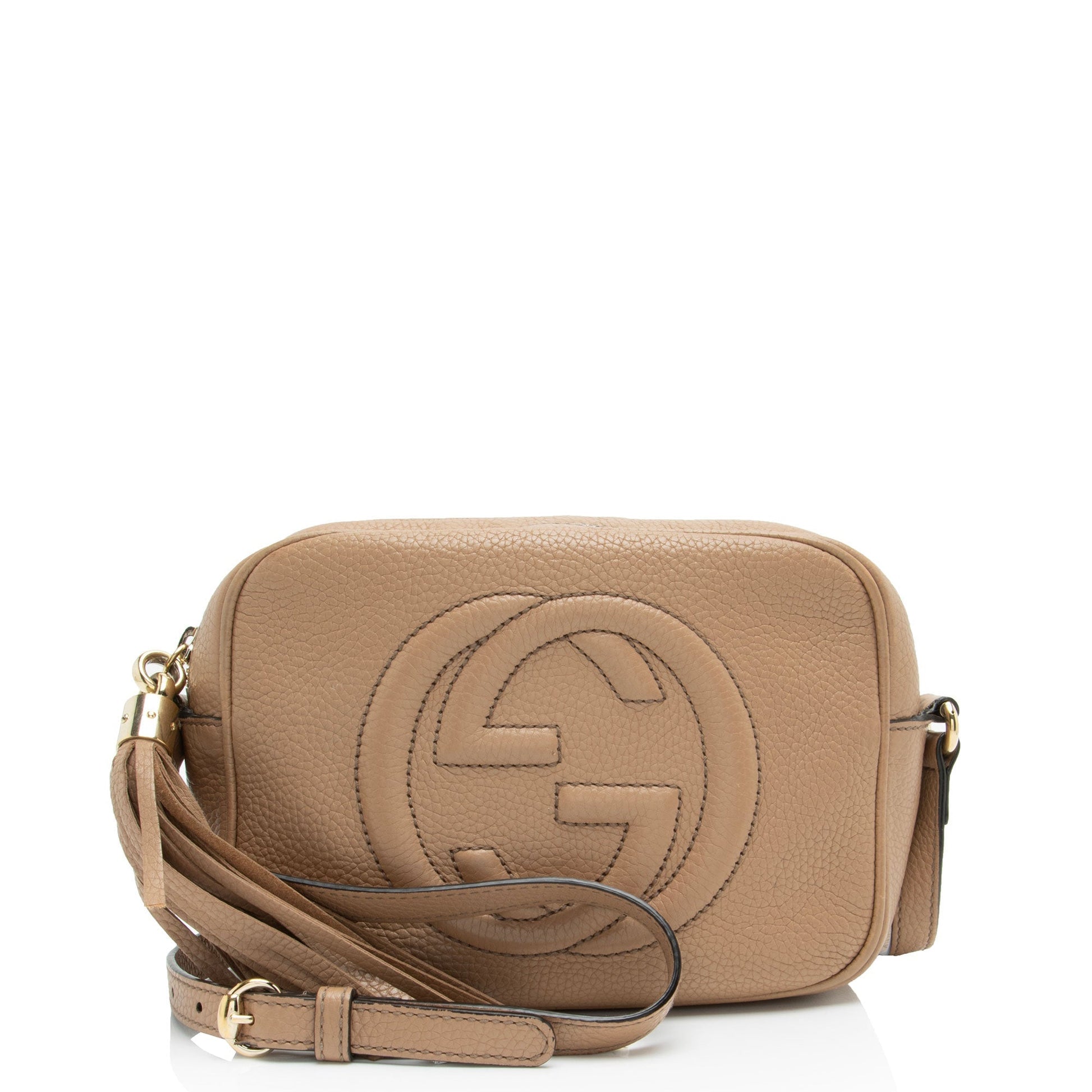 Gucci Soho Disco Leather Beige Crossbody Bag