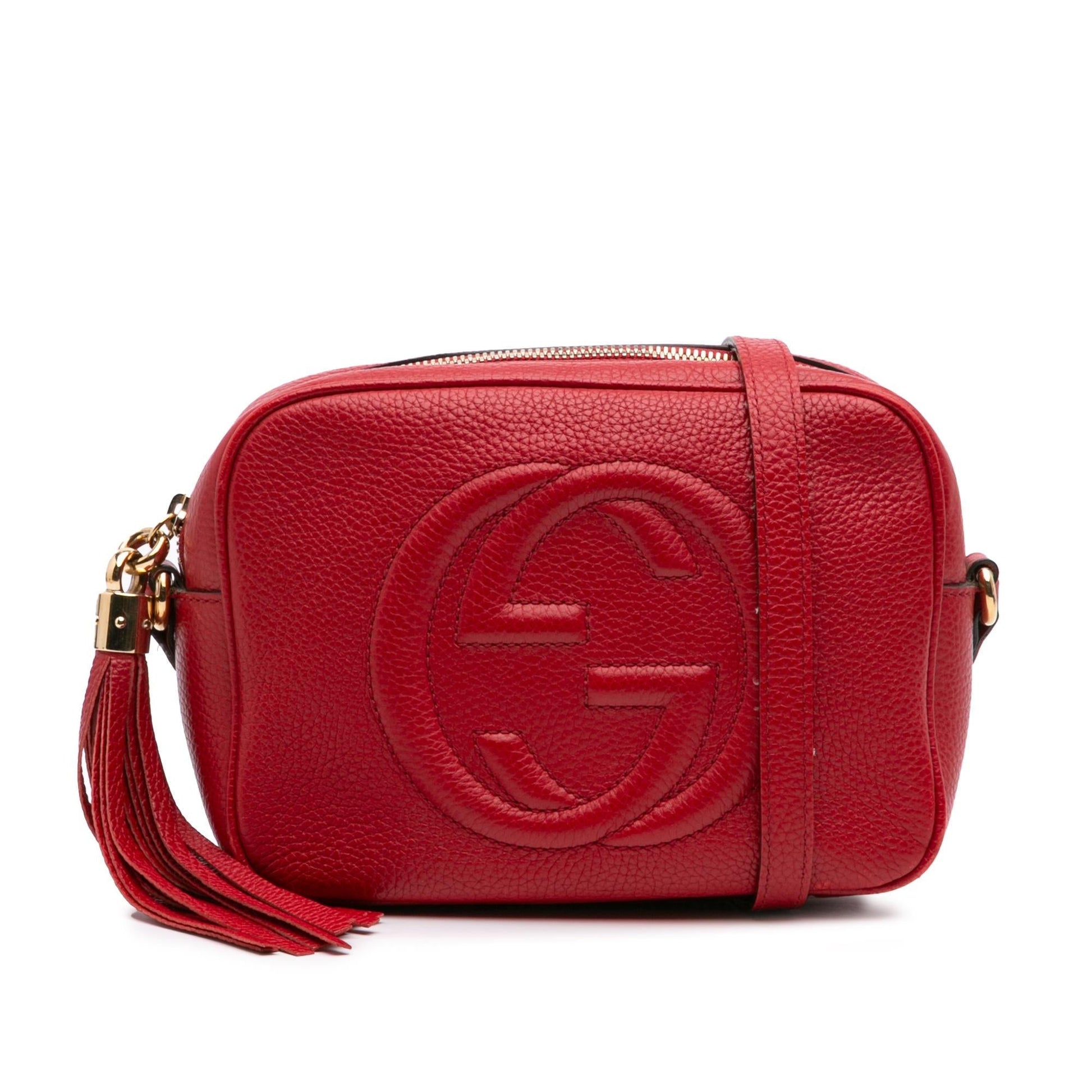 Gucci Soho Disco Leather Calf Red Crossbody Bag Crossbody 5