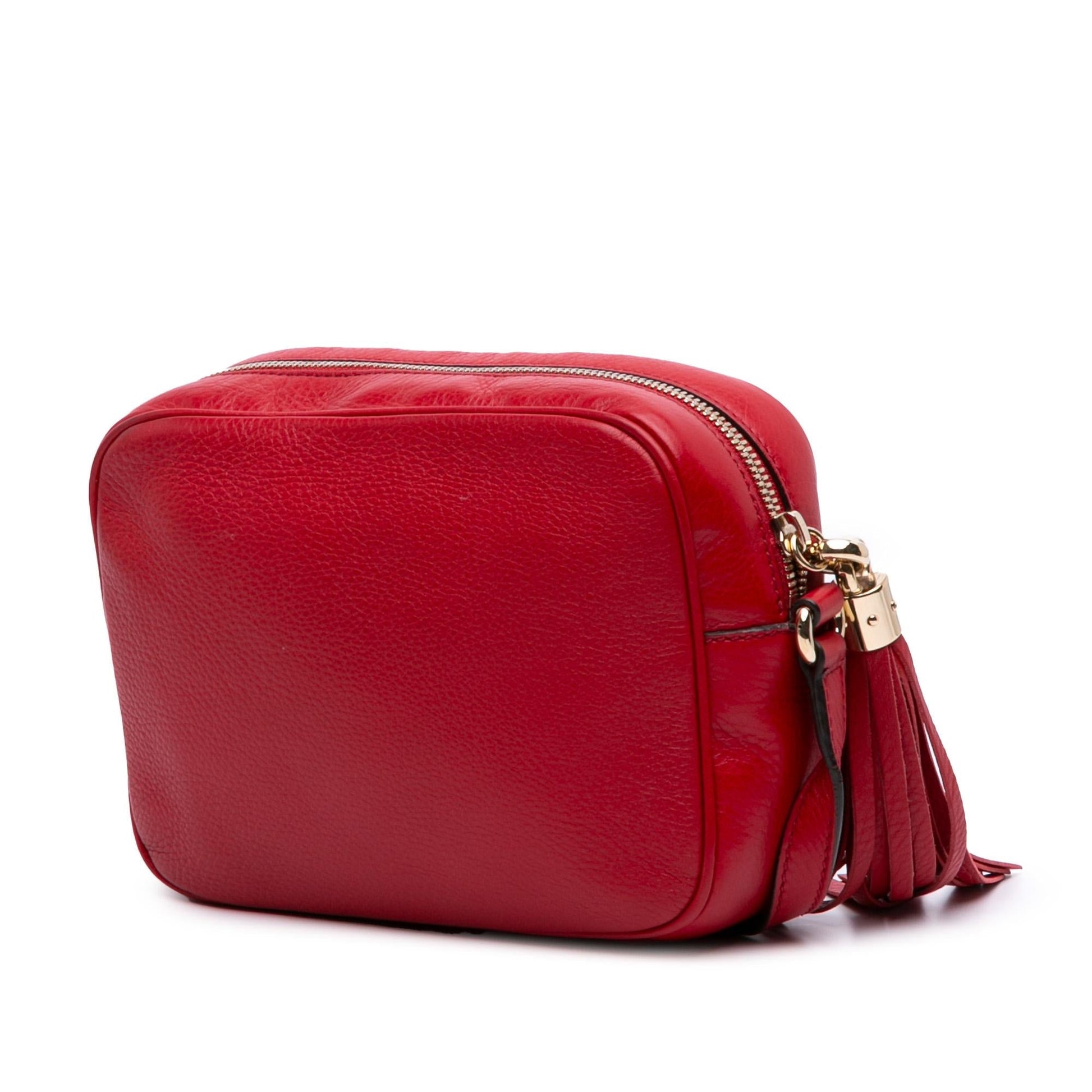 Gucci Soho Disco Leather Calf Red Crossbody Bag