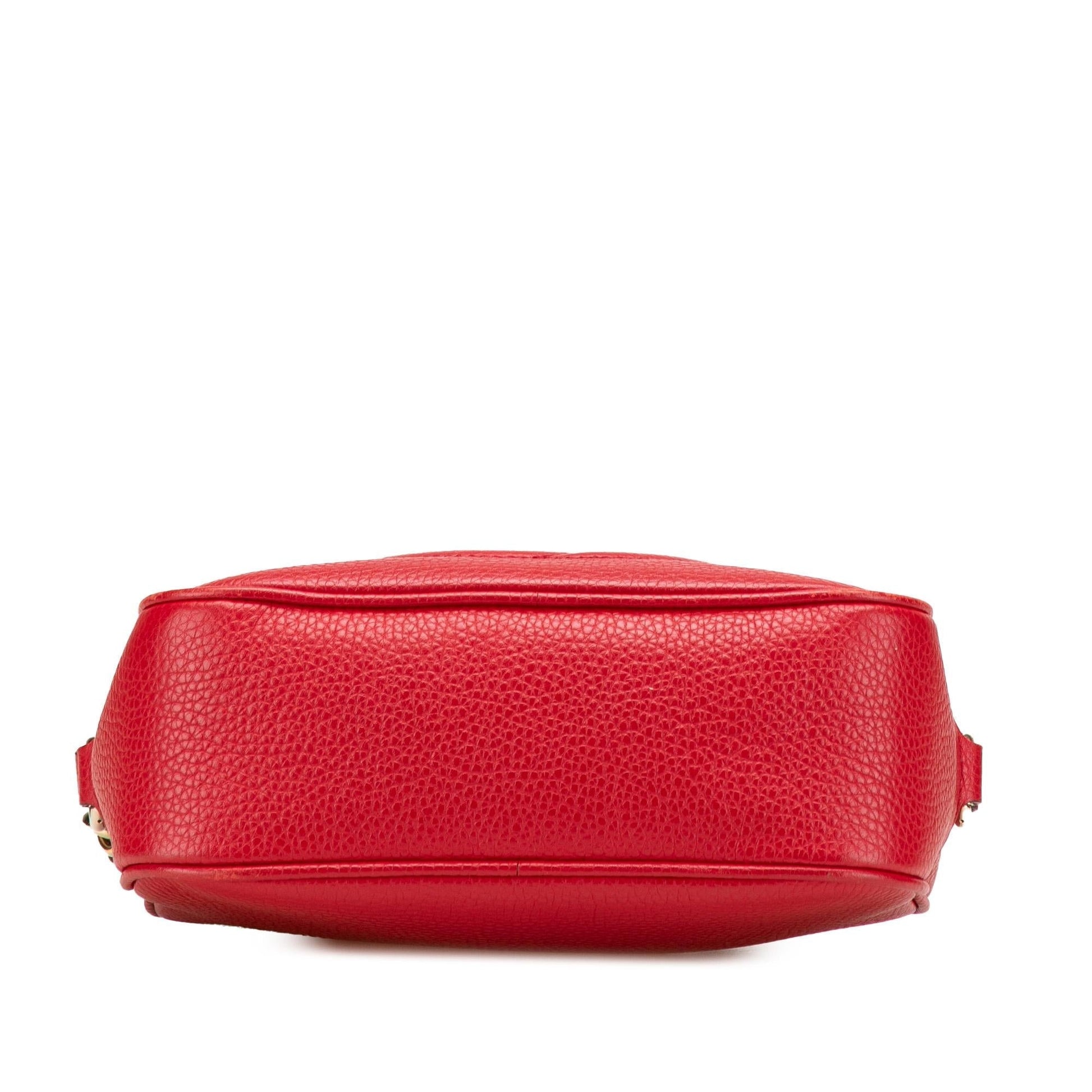 Gucci Soho Disco Leather Calf Red Crossbody Bag Crossbody 8