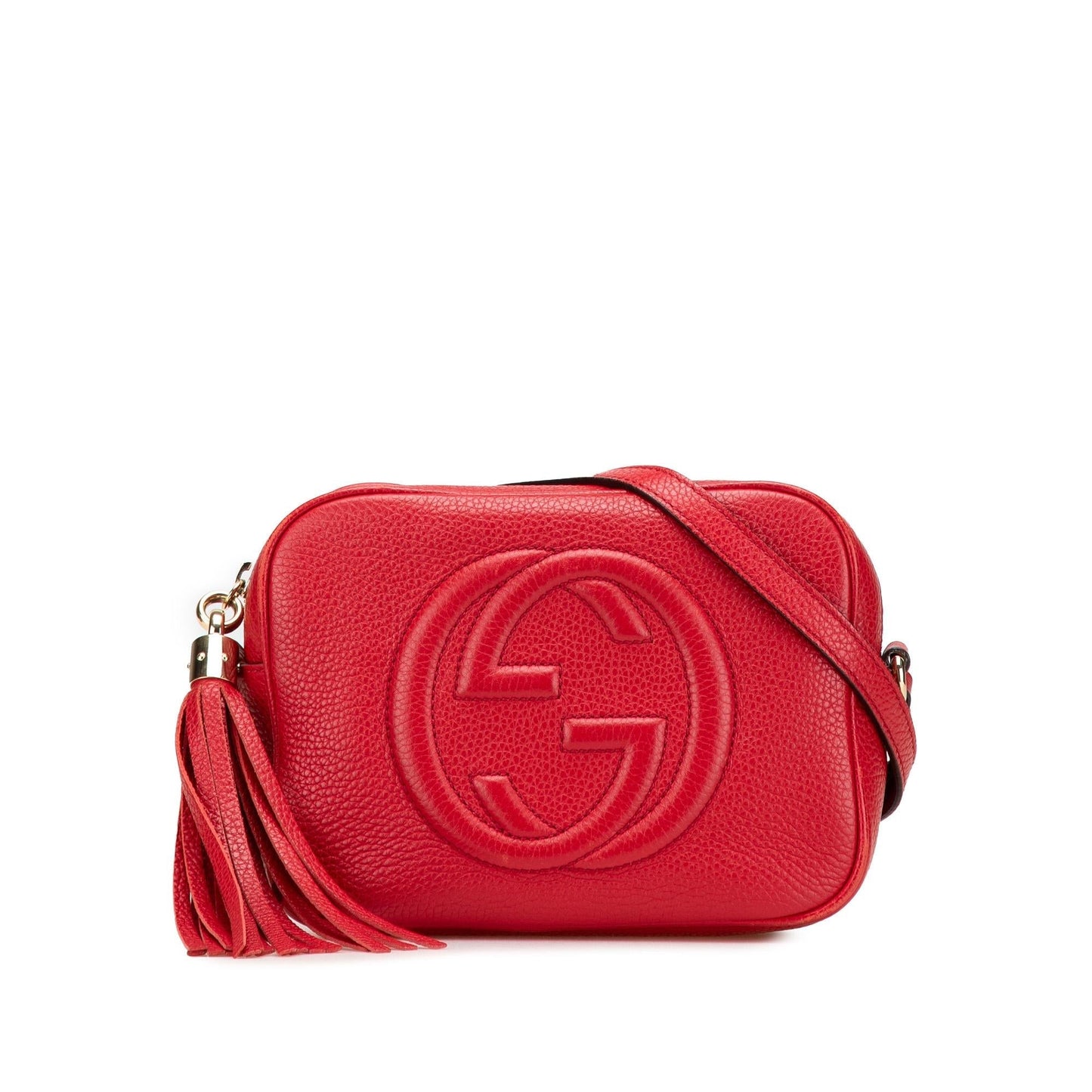 Gucci Soho Disco Leather Calf Red Crossbody Bag Crossbody 8