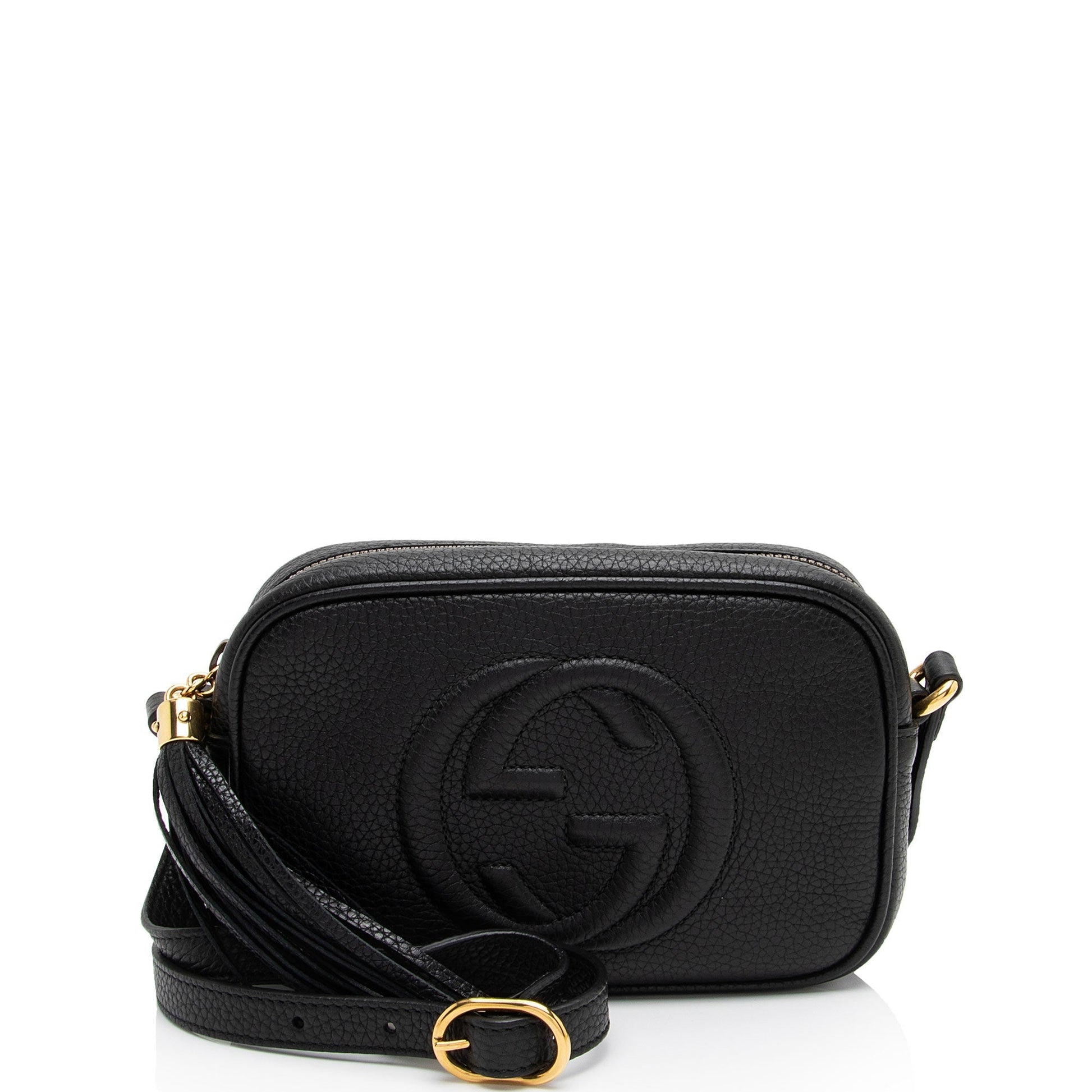 Gucci Soho Disco SHF-X7jJiu Leather Black Mini Crossbody Bag