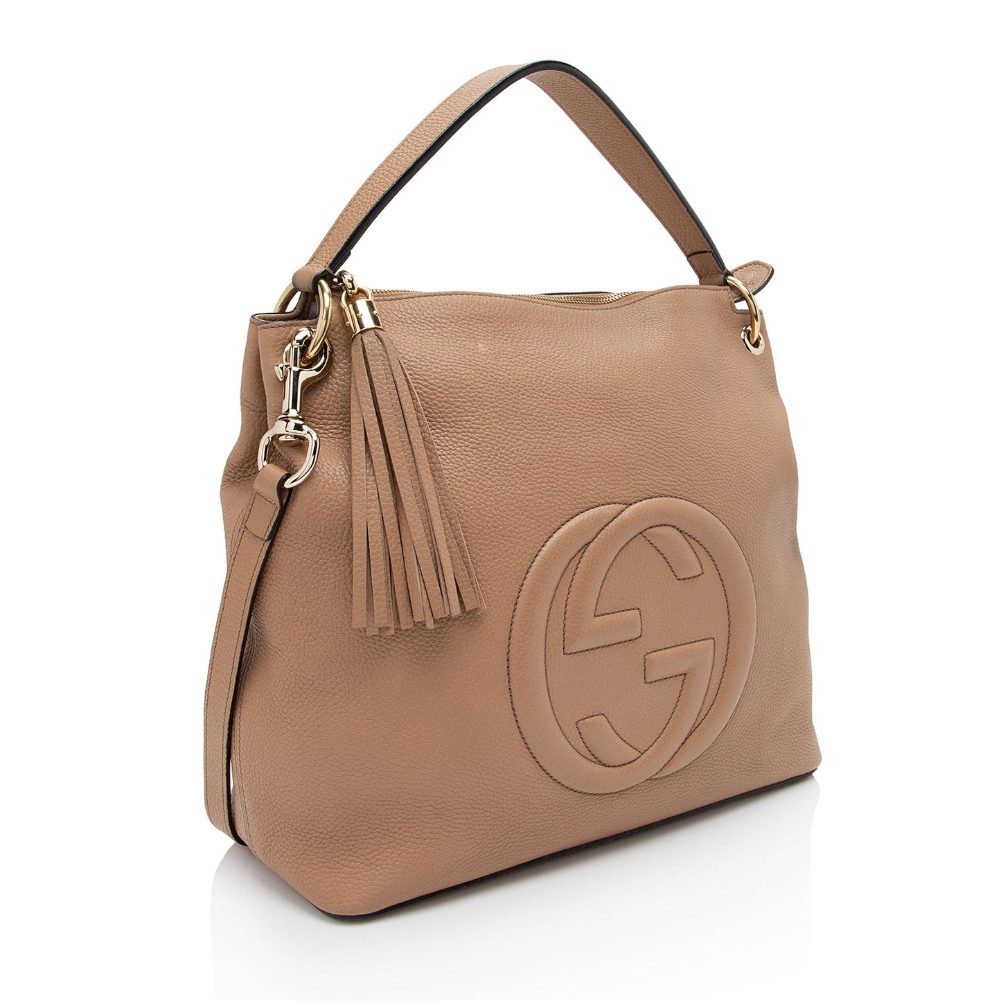 Gucci Soho Convertible SHF-94bctP Leather Beige Large Shoulder Bag