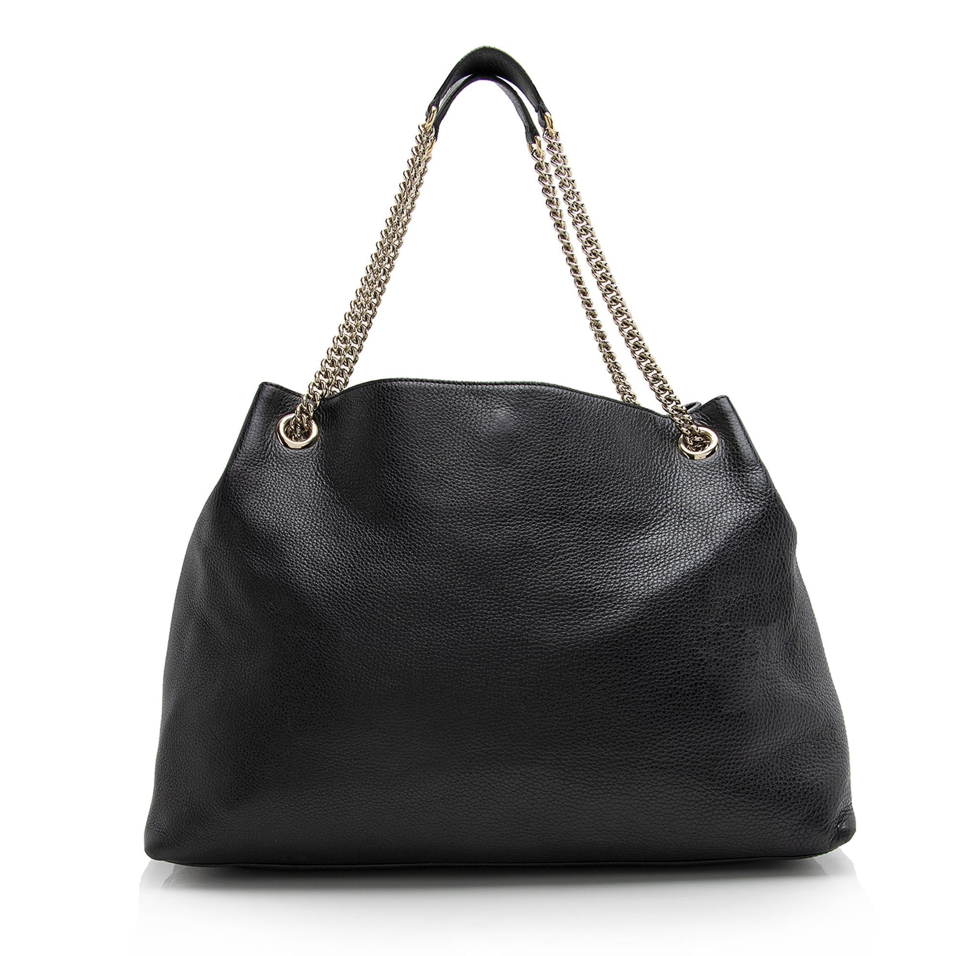 Gucci Soho SHF Leather Black Large Shoulder Bag Bag Shf