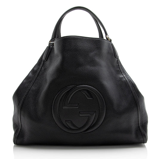 Gucci Soho SHF Leather Black Large Tote Bag