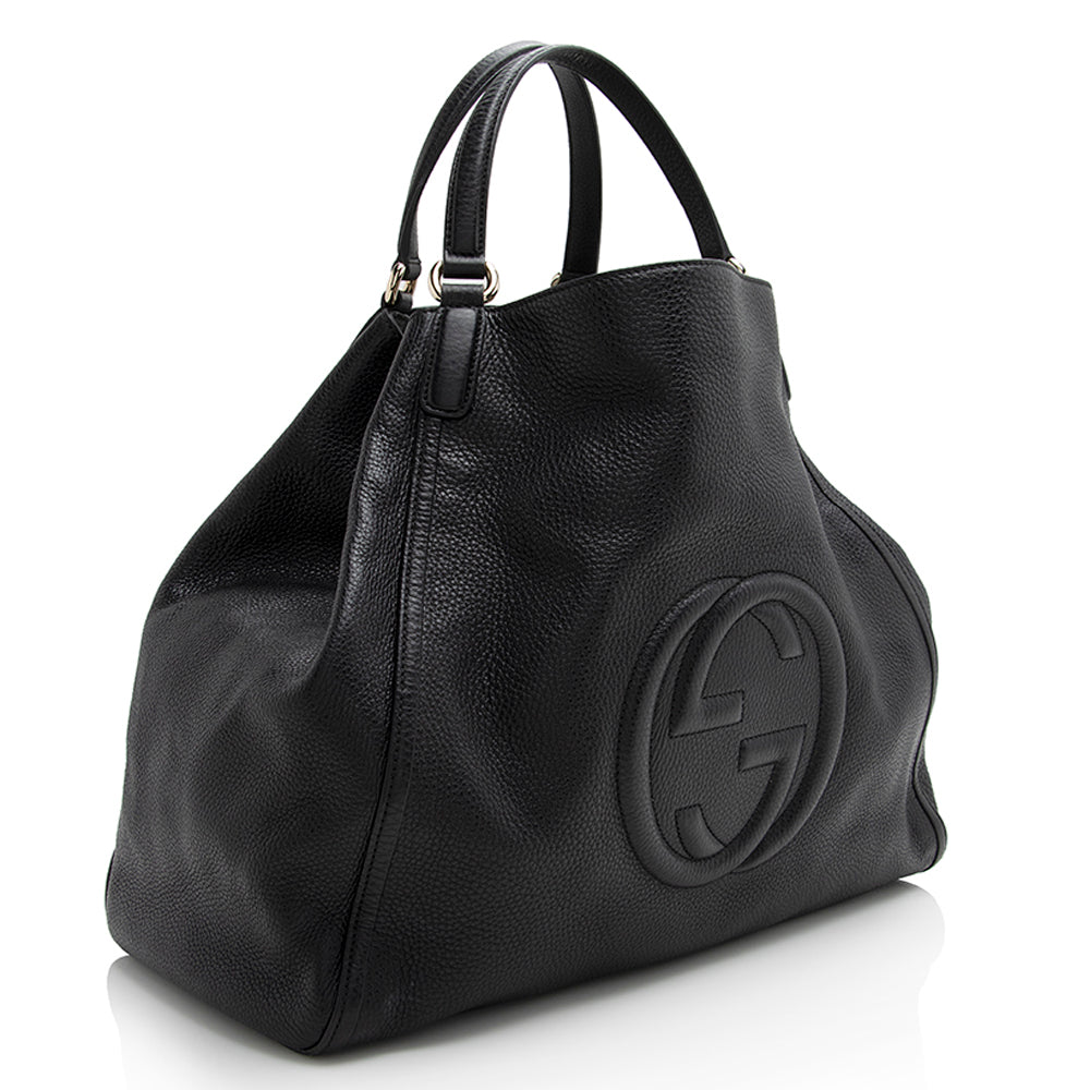 Gucci Soho SHF Leather Black Large Tote Bag