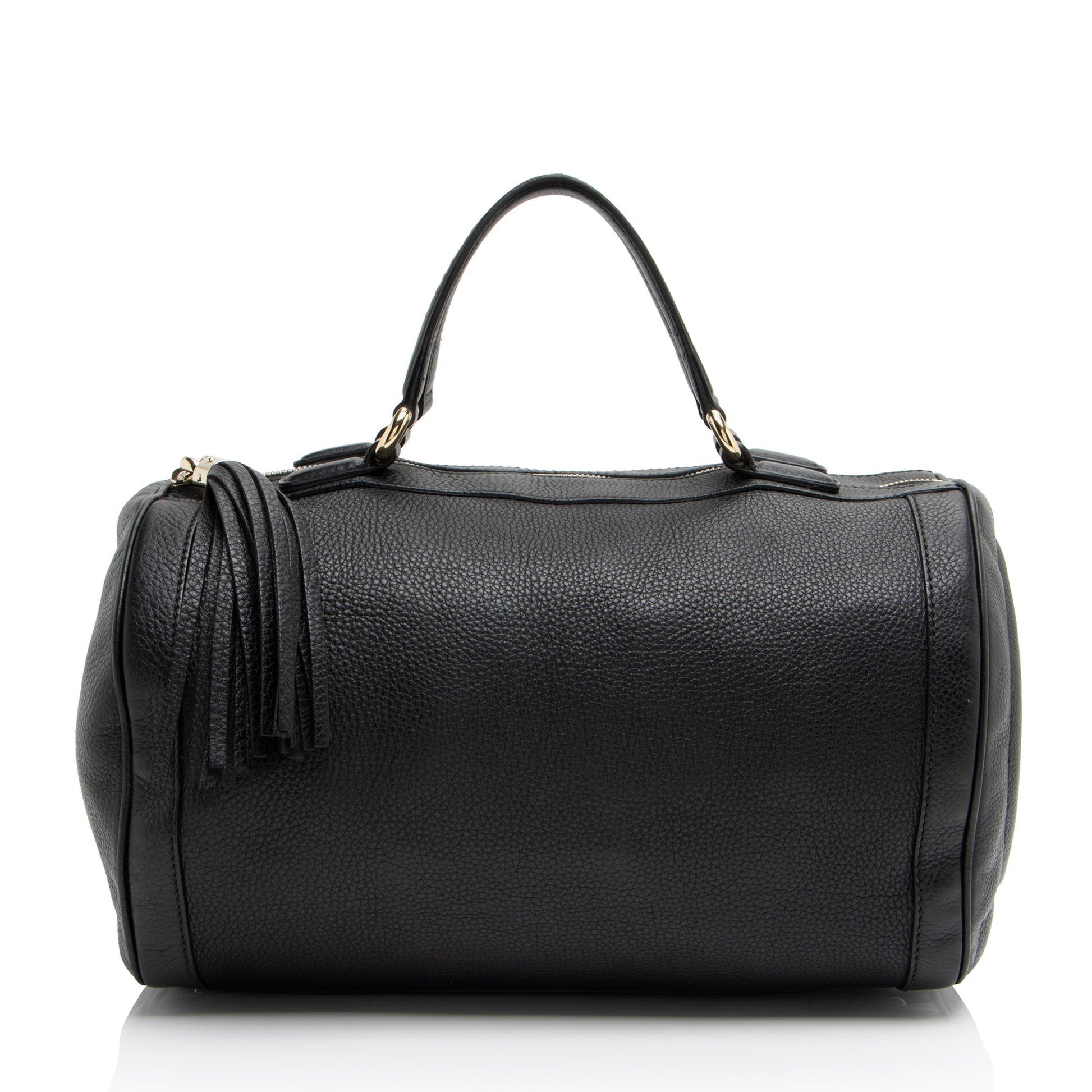 Gucci Soho Boston Leather Black Medium Satchel Bag
