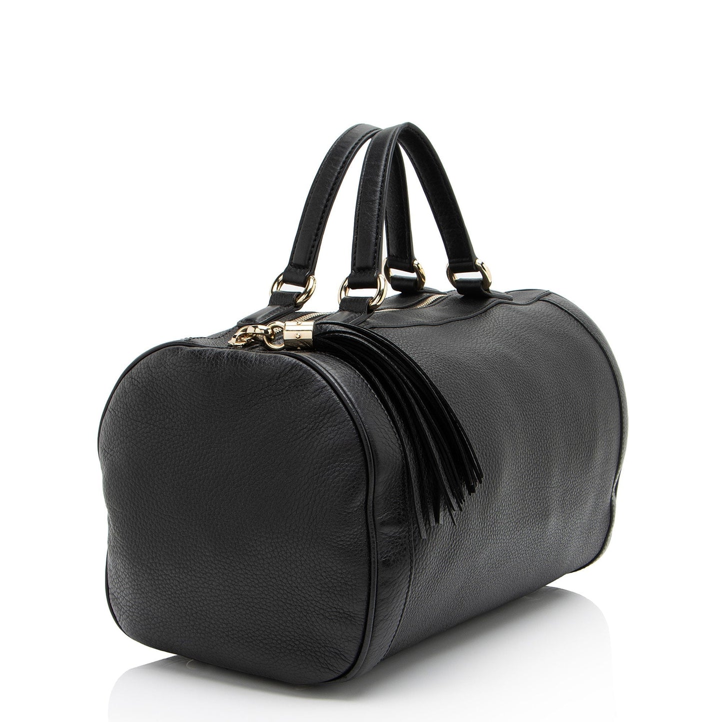 Gucci Soho Boston Leather Black Medium Satchel Bag