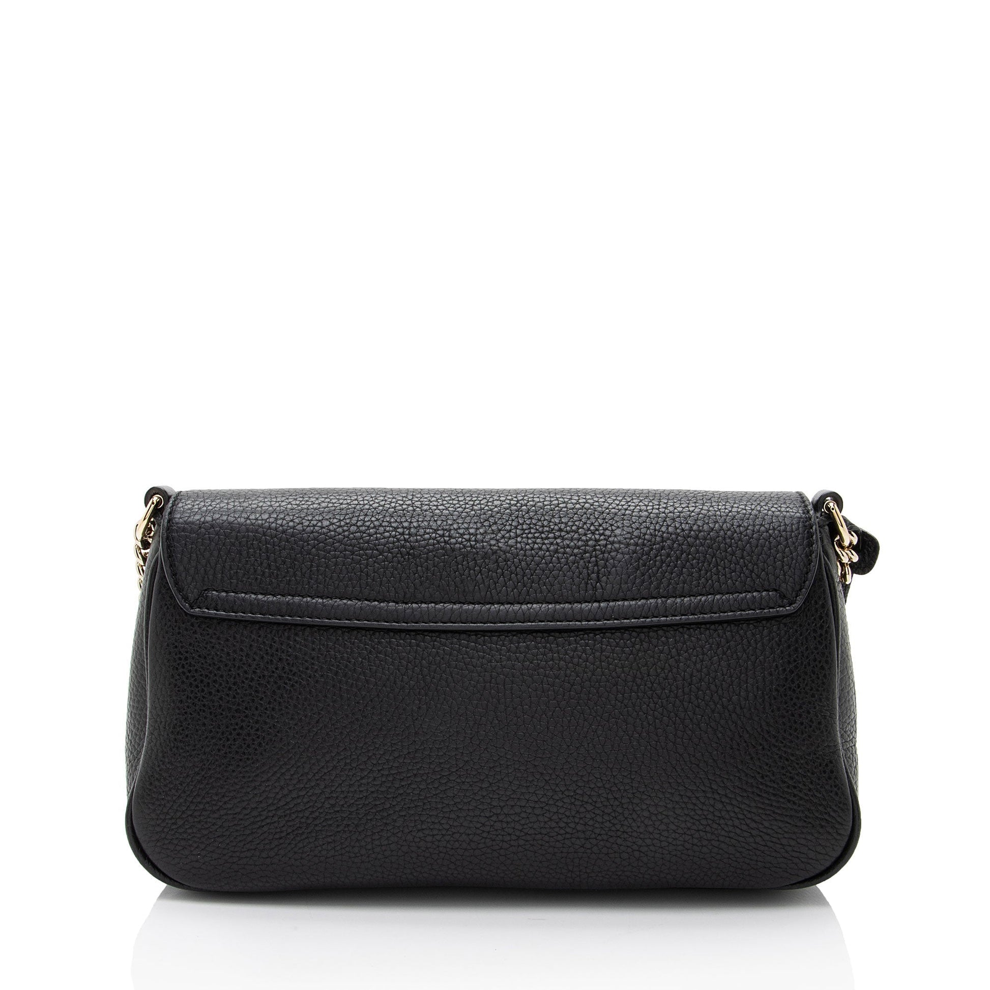 Gucci Soho Leather Black Medium Flap Crossbody Bag