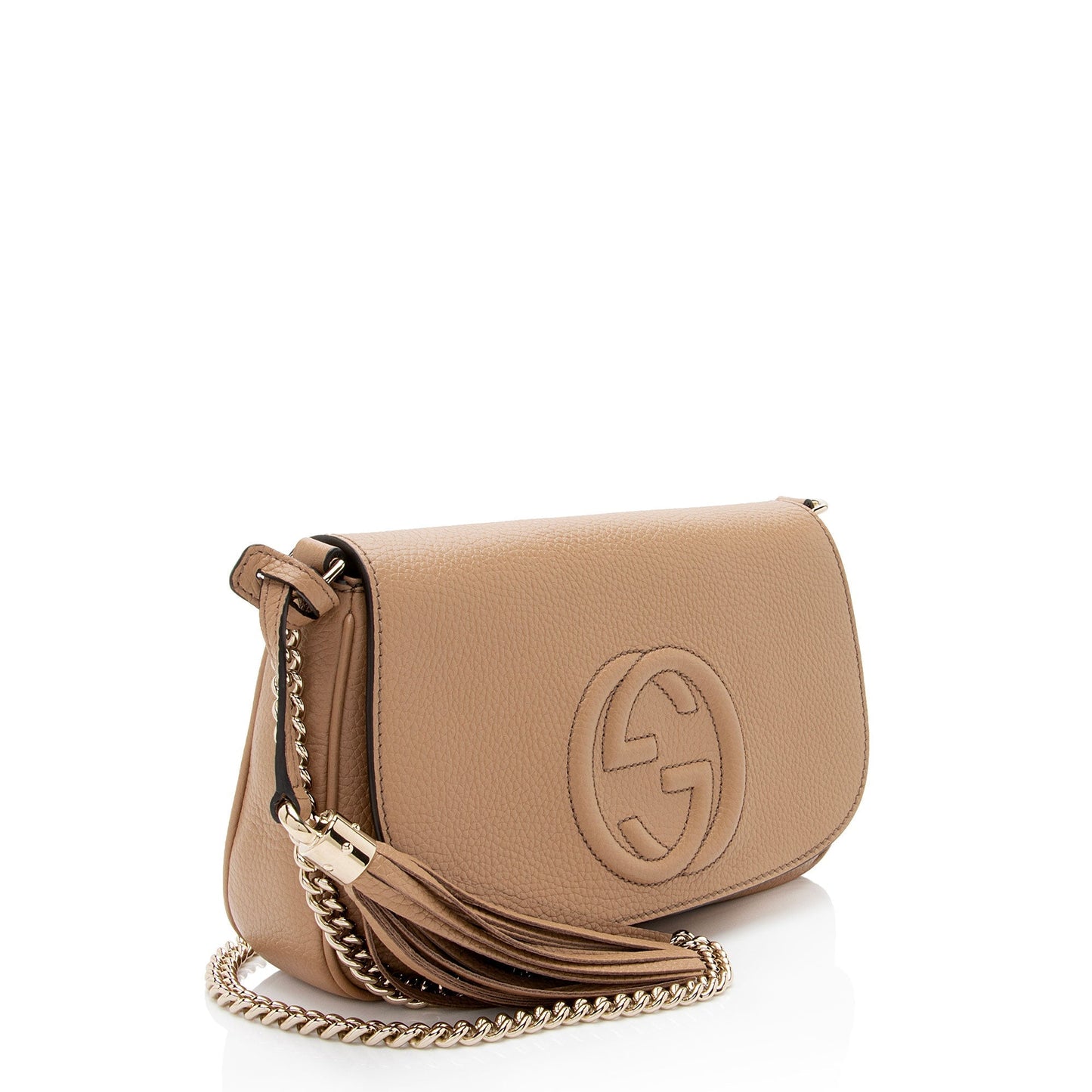 Gucci Soho Leather Brown Medium Flap Crossbody Bag