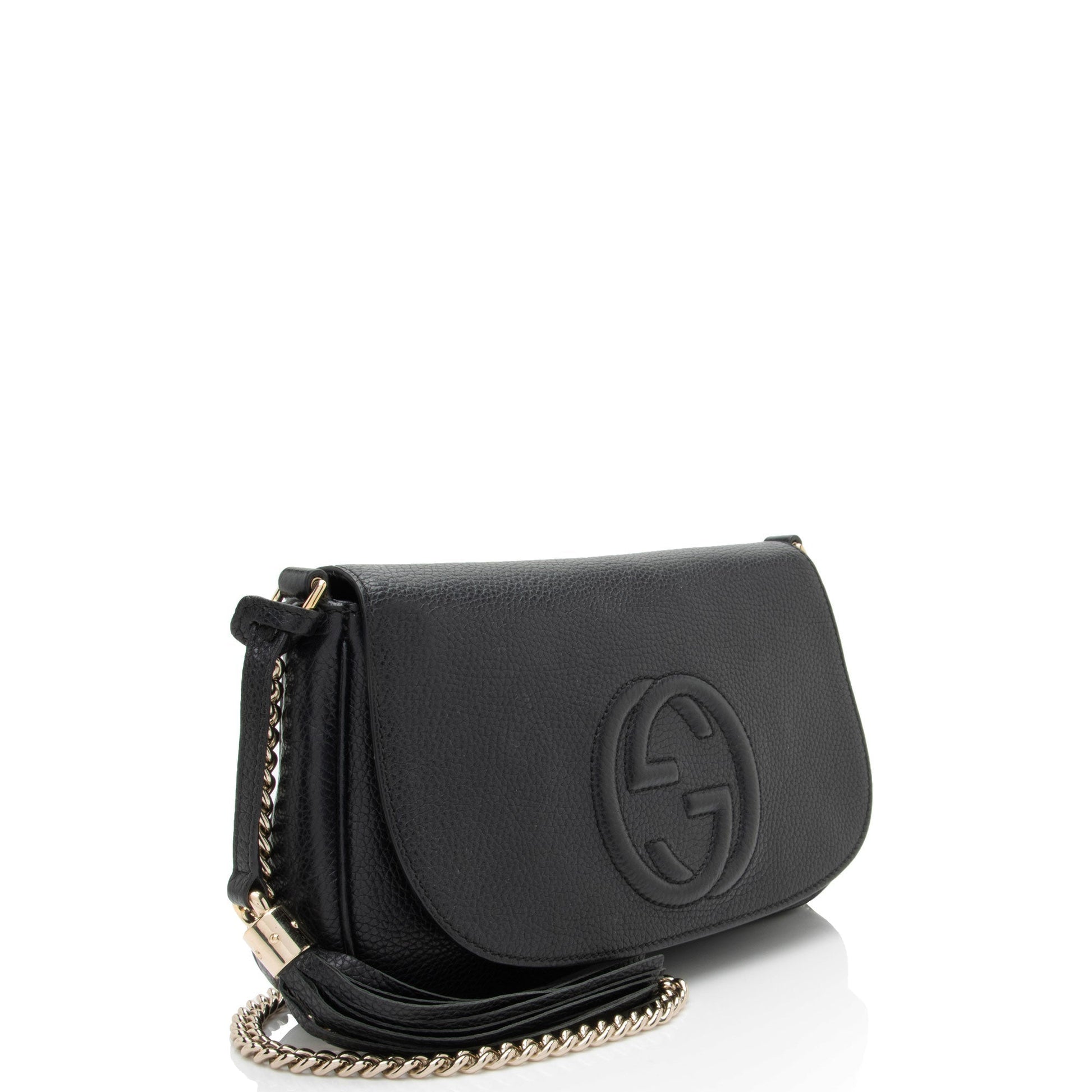 Gucci Soho Leather Medium Flap Crossbody Bag