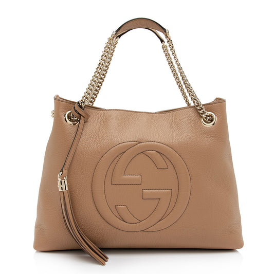 Gucci Soho SHF-XL0Vpo Leather Beige Medium Shoulder Bag